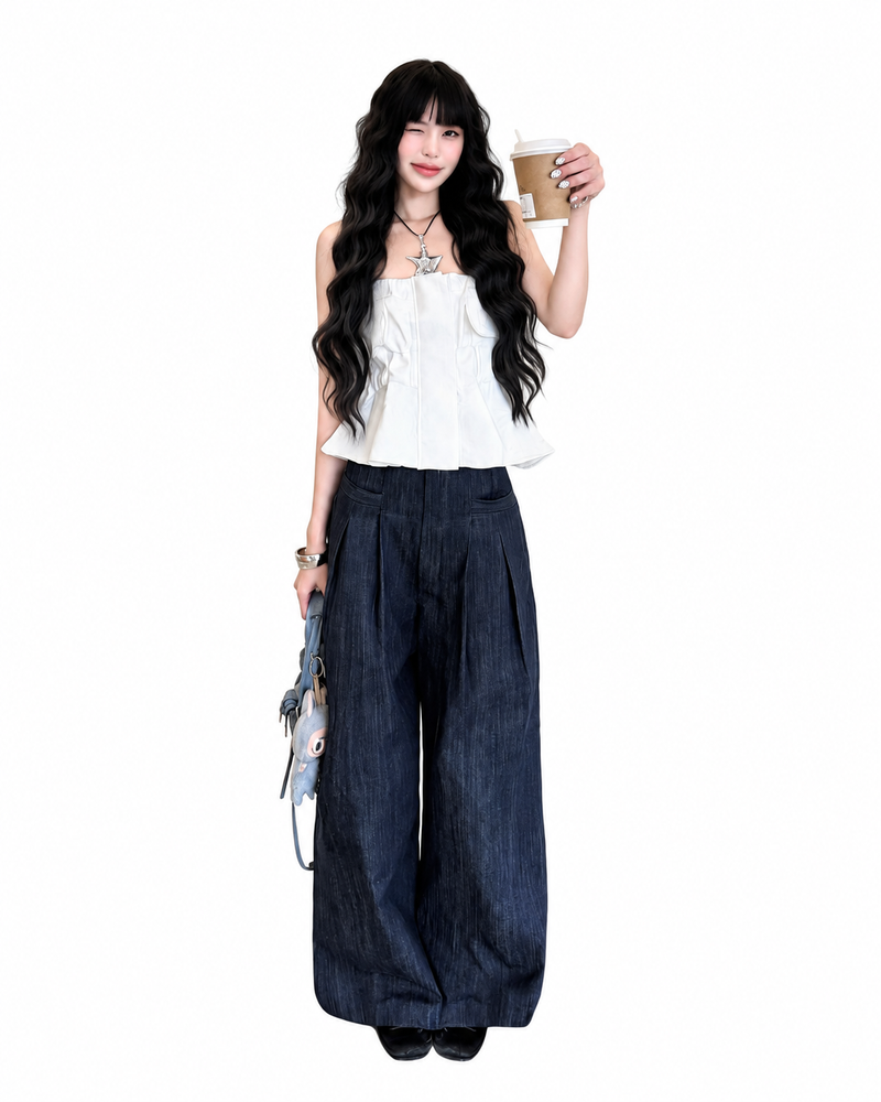 THE FANCÉ Sis Spears Jeans Dark Blue – official view 2