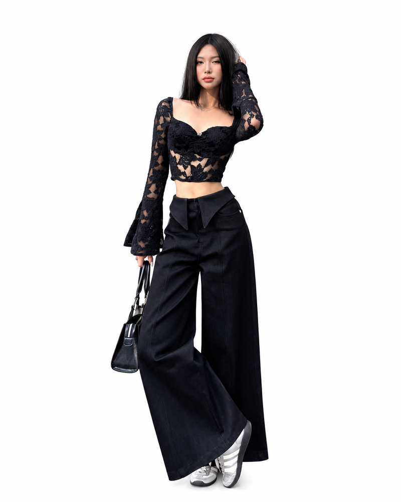 THE FANCÉ Mama Joy Jeans Black – official view 3