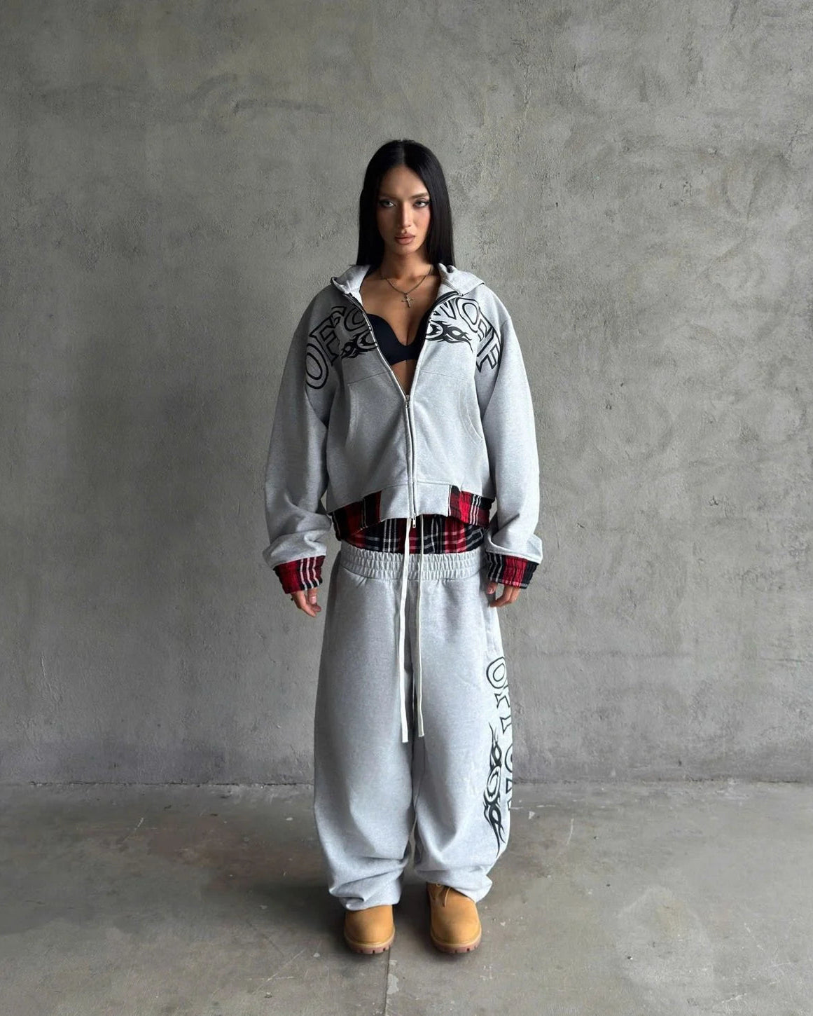 OFF Tribal LOGO Hoodie - GREY