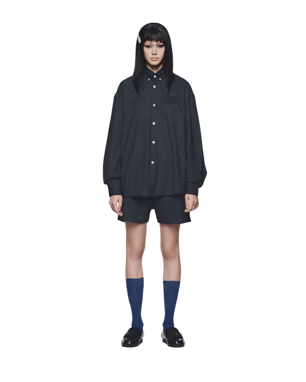 LIDER LAIDBACK CHECK SHORTS [Mono Black]