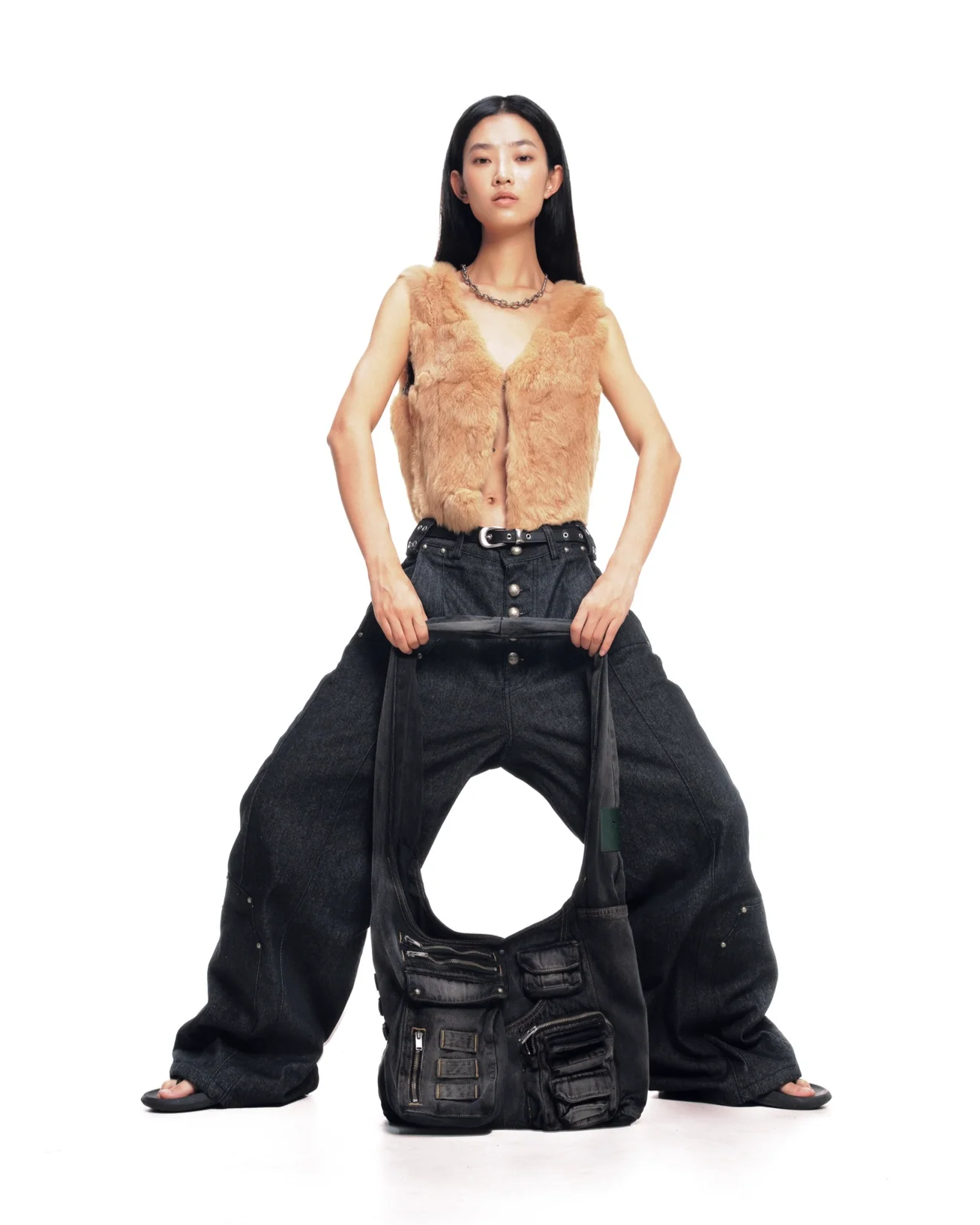 Rave Denim Bag [Black]