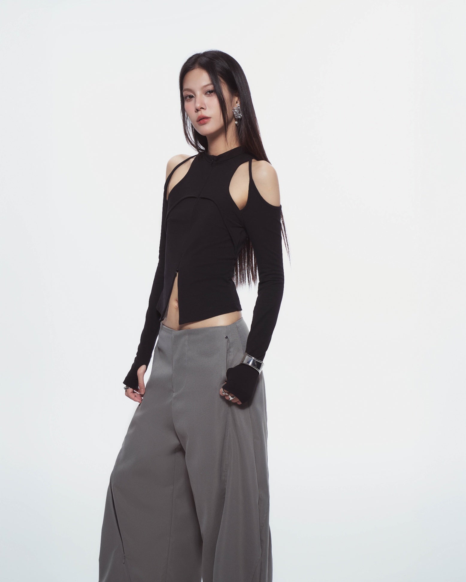 BUNNYHILL Caspian Long Sleeve Top Black