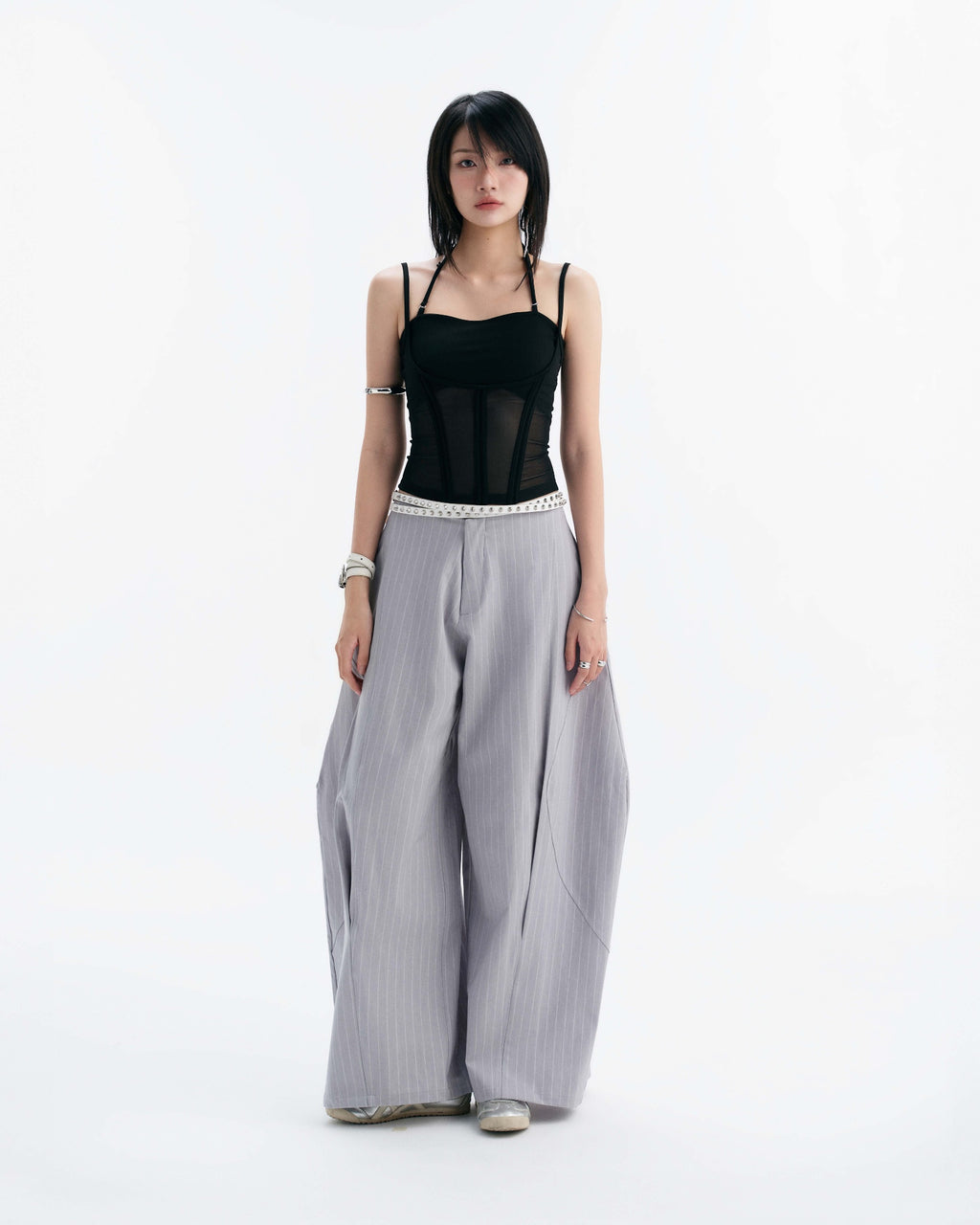 BUNNYHILL Luft Pants Grey Blue Stripes