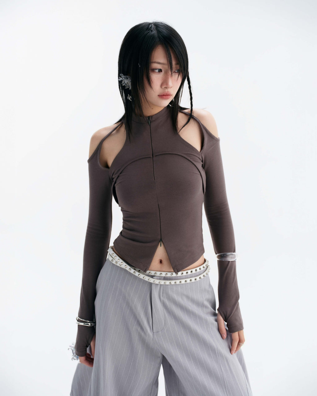 BUNNYHILL Caspian Long Sleeve Top Grey