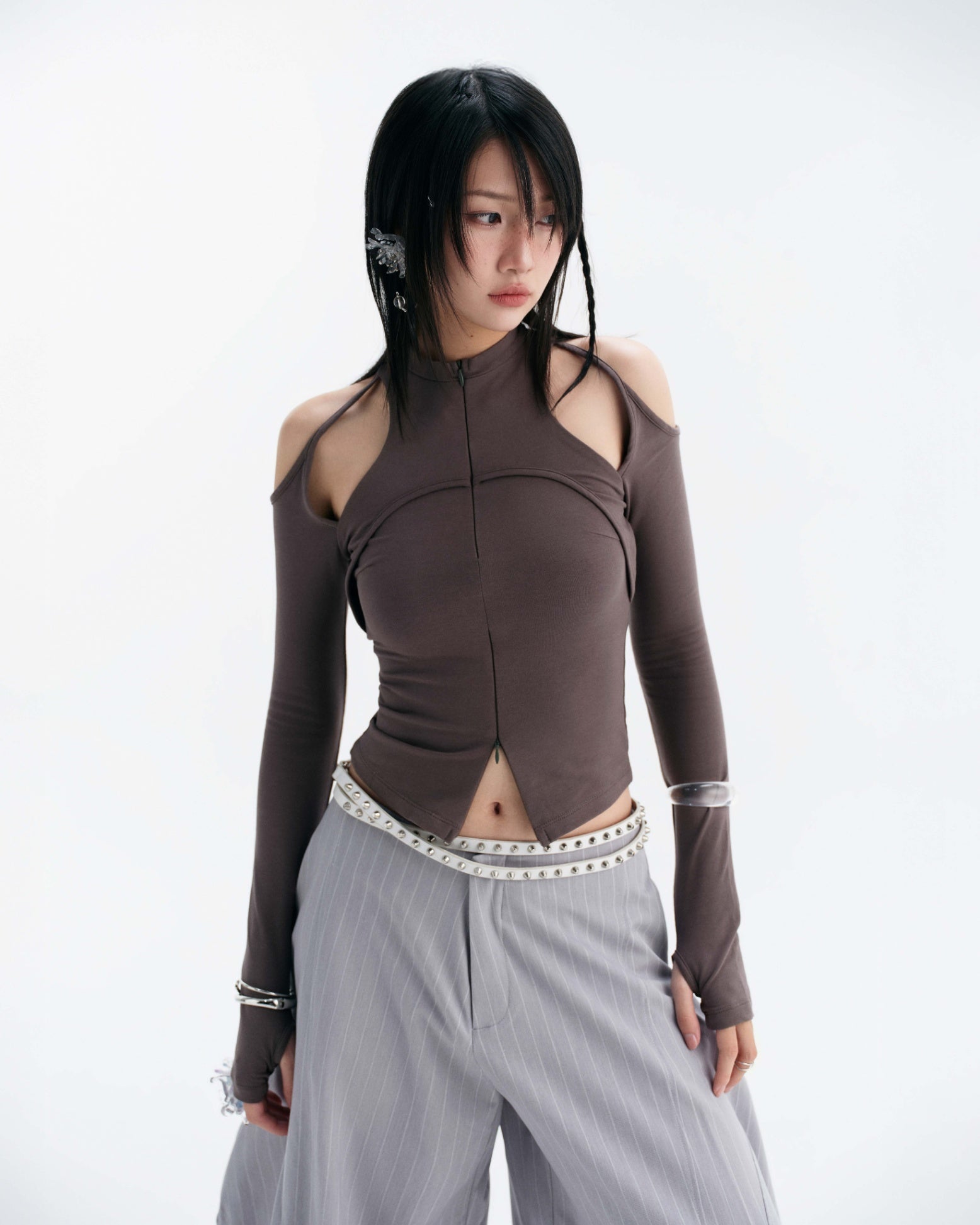 BUNNYHILL Caspian Long Sleeve Top Grey