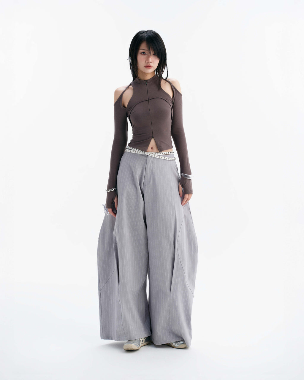 BUNNYHILL Luft Pants Grey Blue Stripes