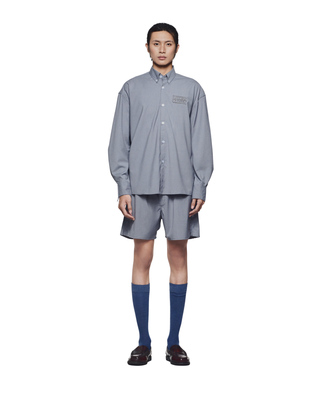 LIDER LAIDBACK CHECK SHORTS [Misty Blue]