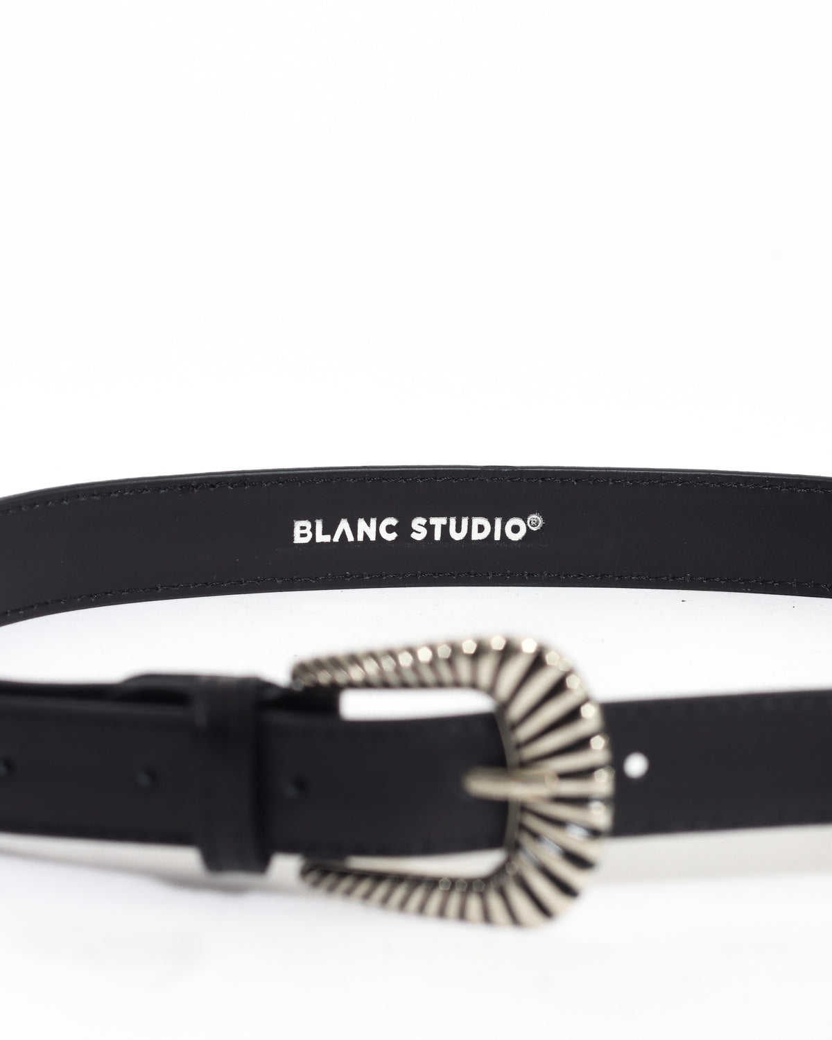 BLANC STUDIO Duo Buckle Belt - Black