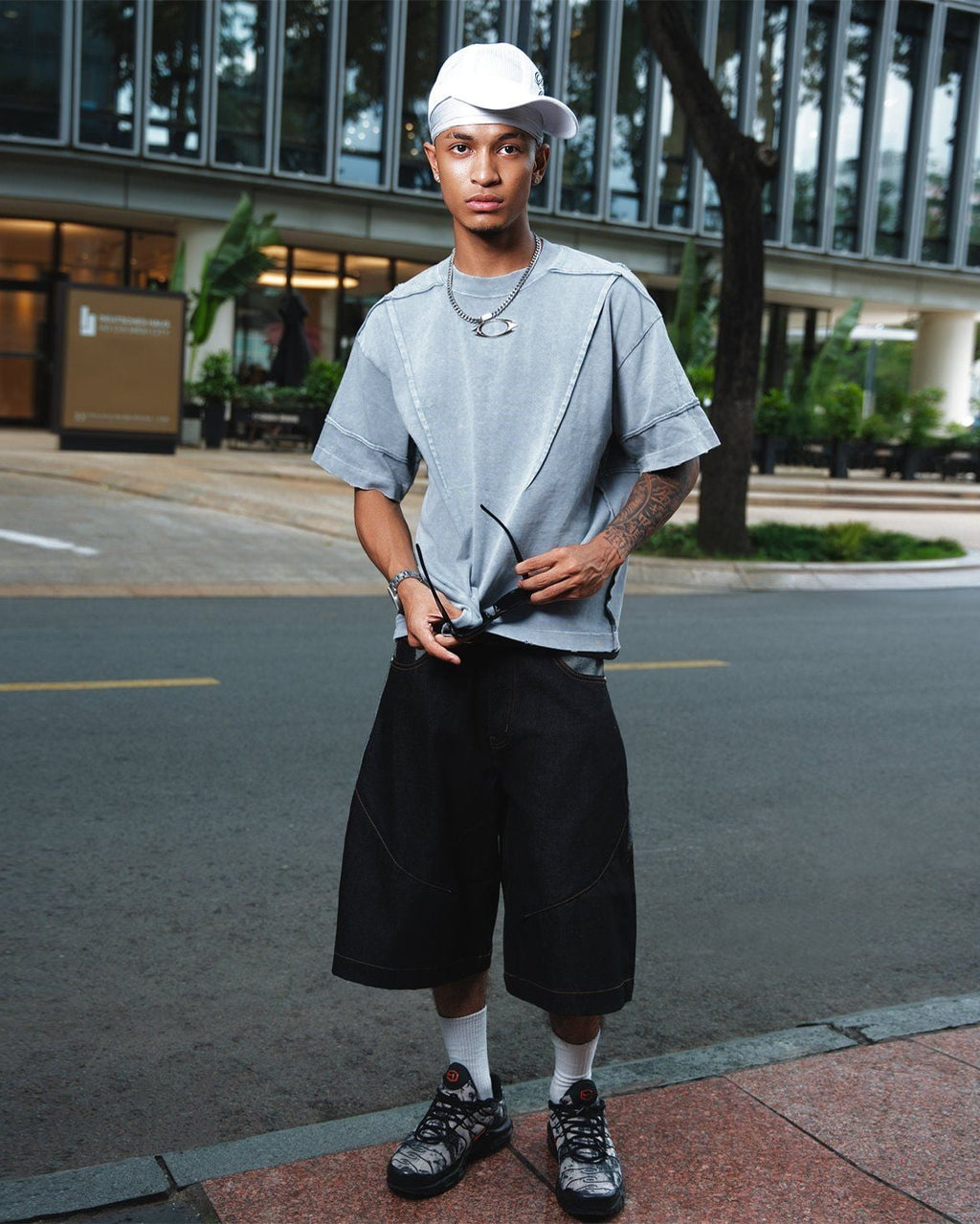 OFF Metal Basic TEE - GREY