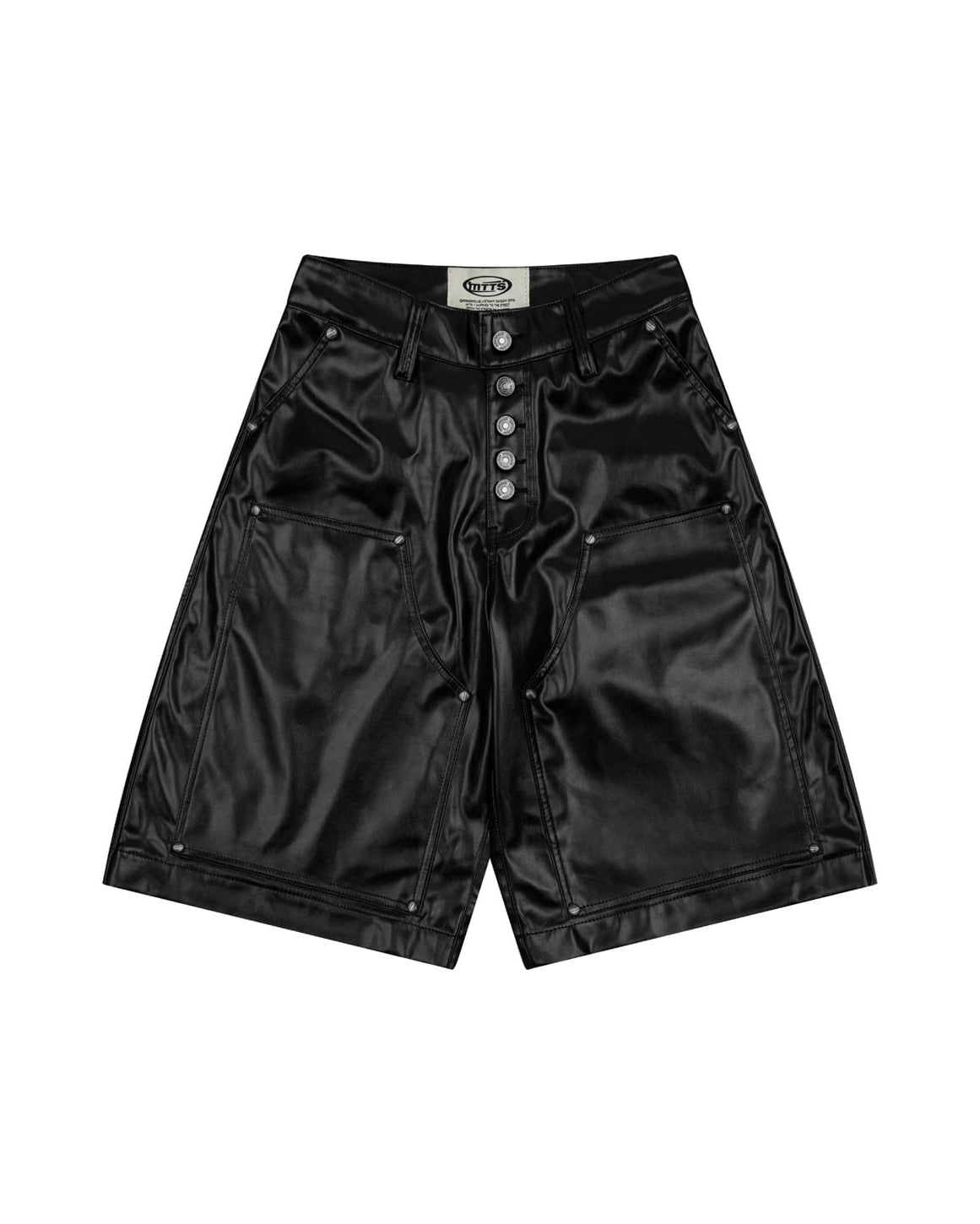OFF Leather Baggy Short
