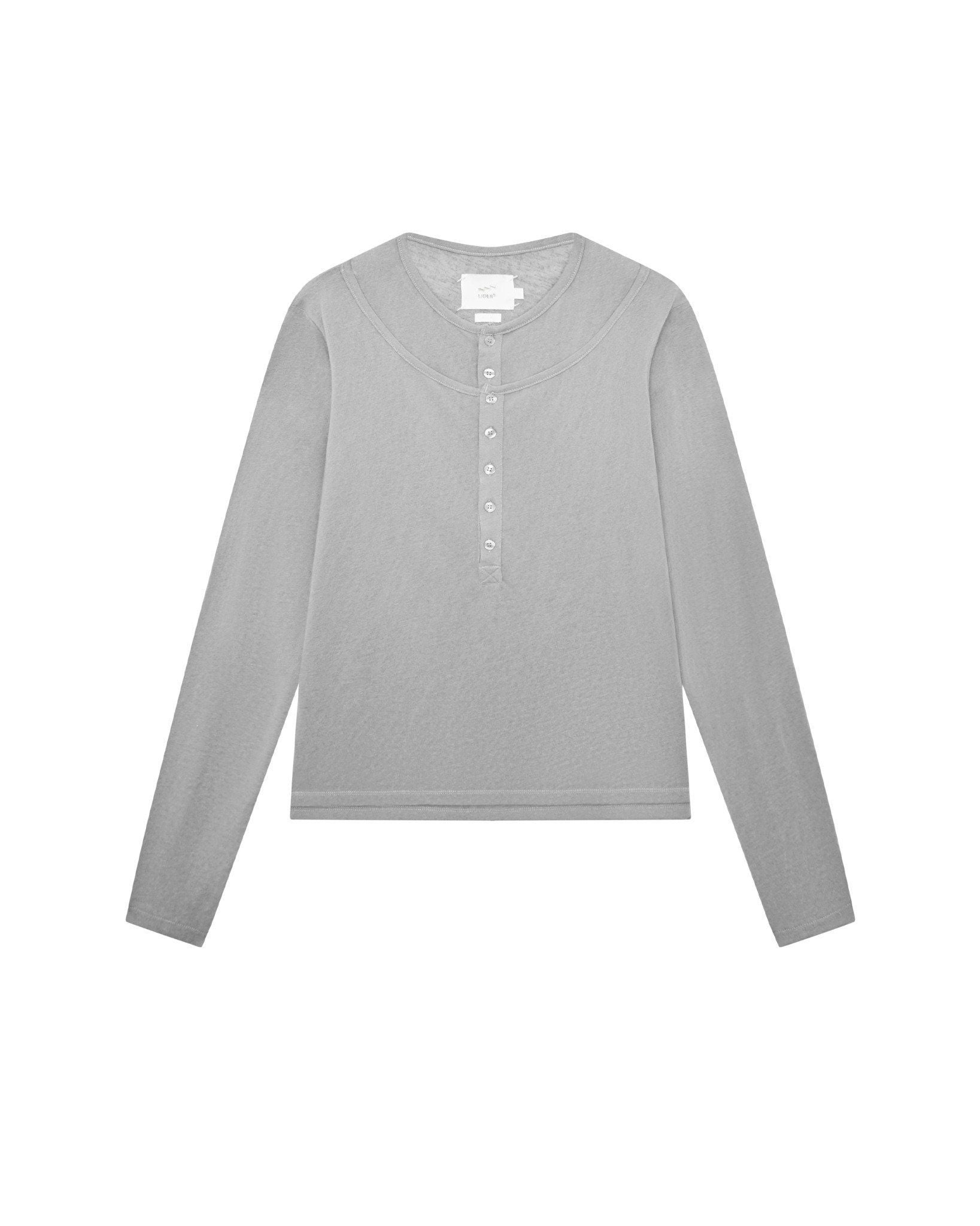 LIDER - EVERWOOD LAYERED HENLEY TEE [Light Grey]