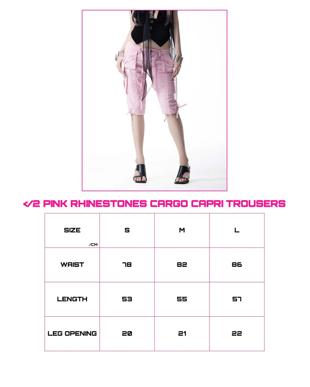 CH2 Cargo Capri Pants - PINK