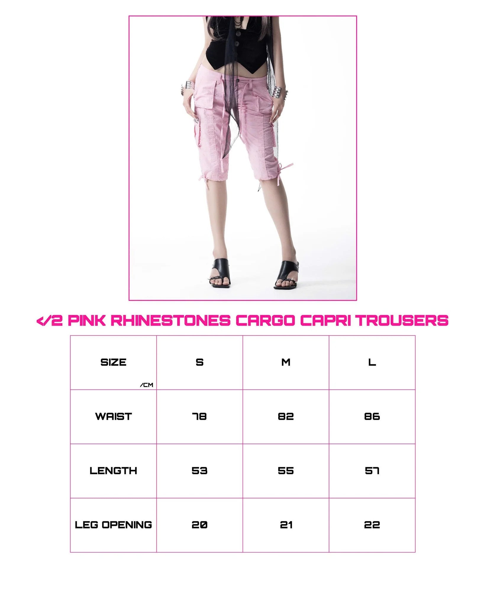 CH2 Cargo Capri Pants - PINK