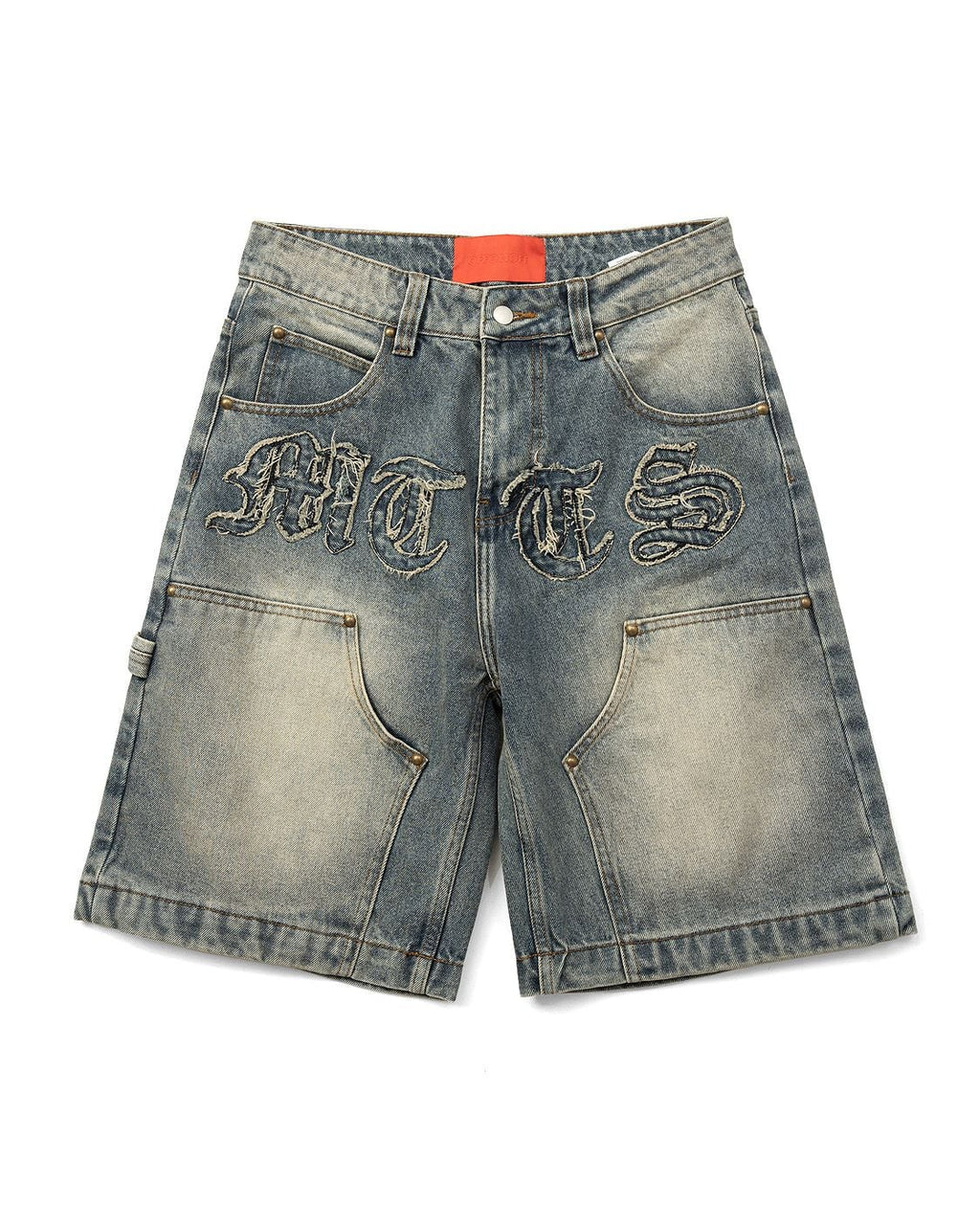 OFF Patch Denim Short - BLUE