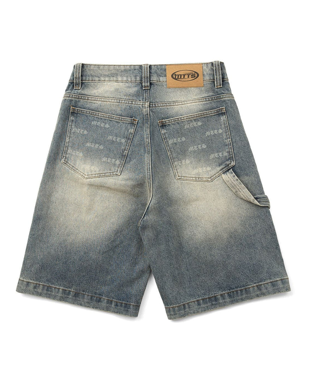 OFF Patch Denim Short - BLUE