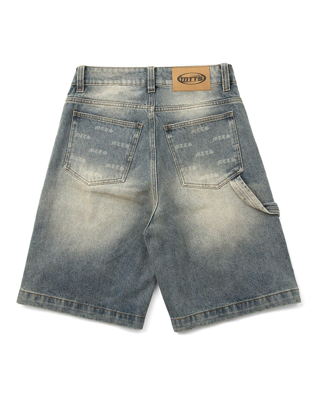 OFF Patch Denim Short - BLUE