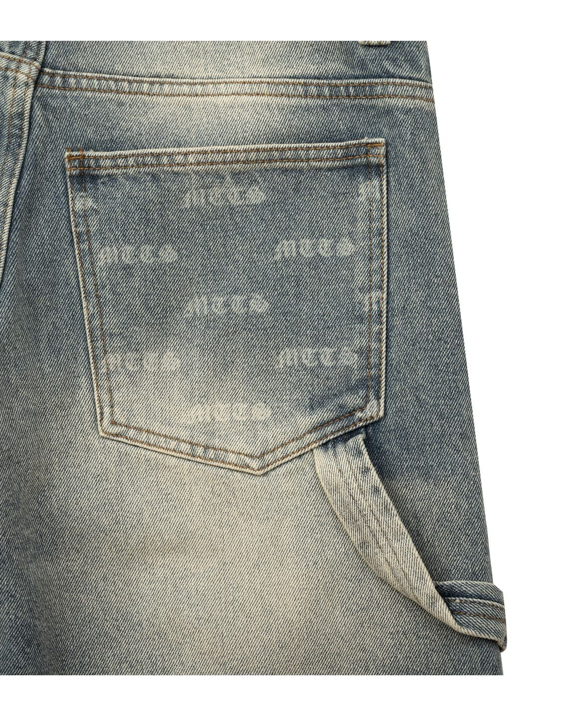 OFF Patch Denim Short - BLUE