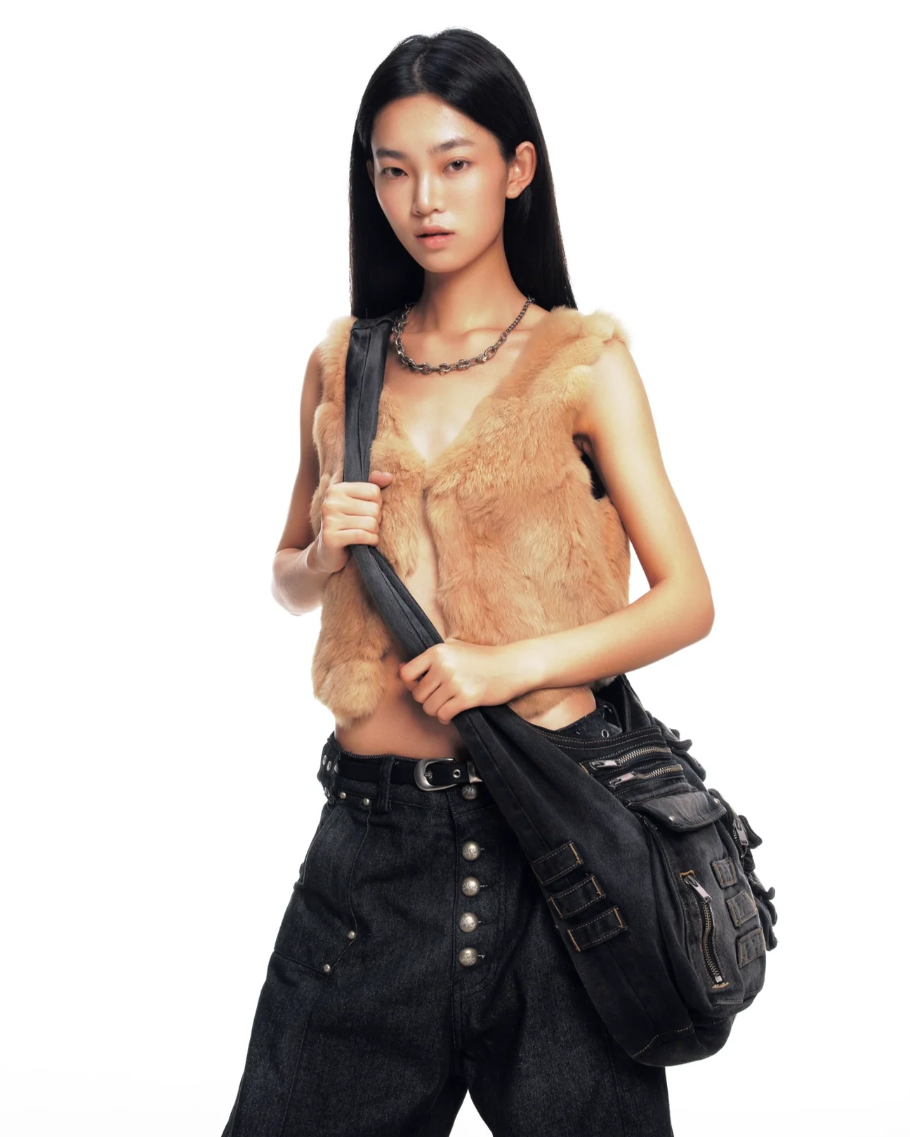 Rave Denim Bag [Black]