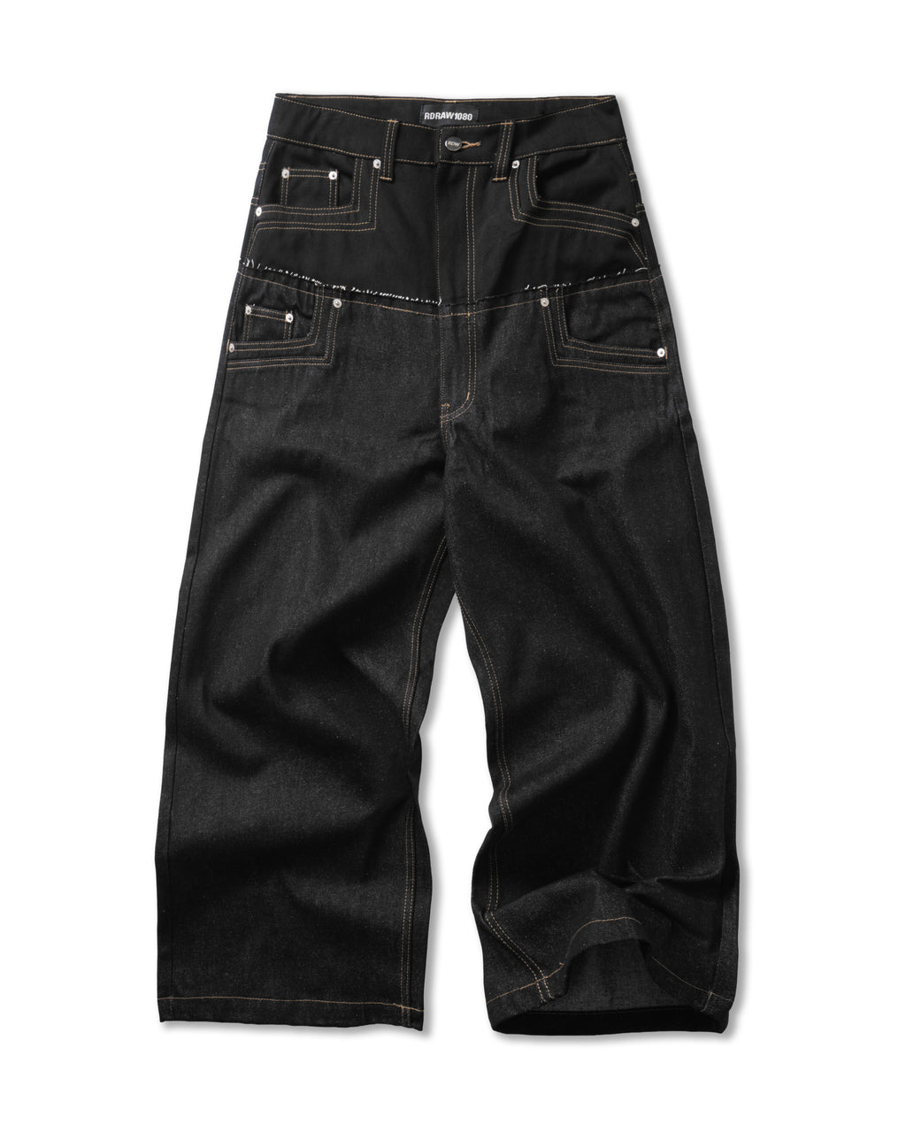RDW Double RAW Denim Pants - Black