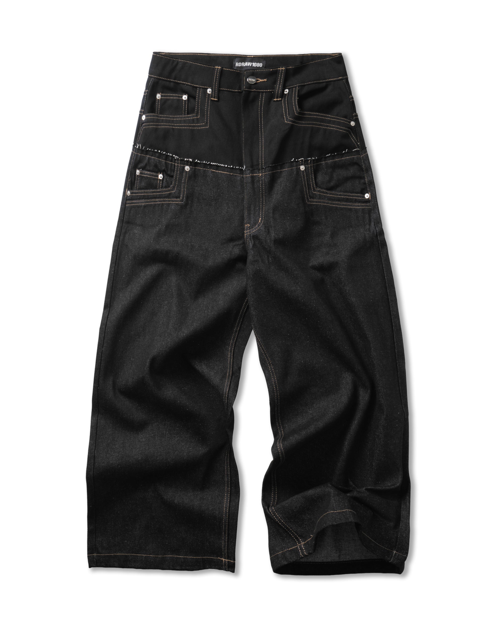 RDW Double RAW Denim Pants - Black