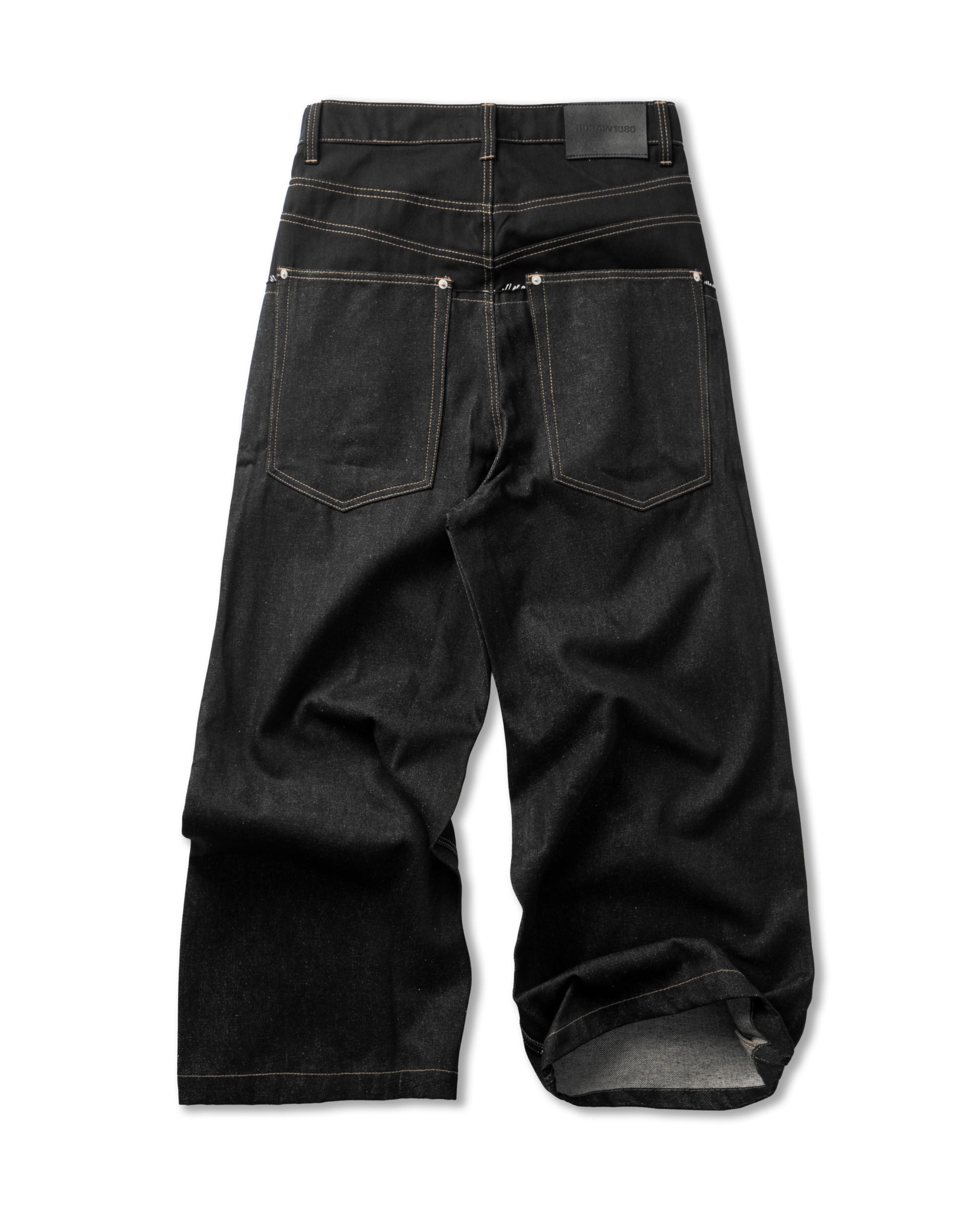 RDW Double RAW Denim Pants - Black
