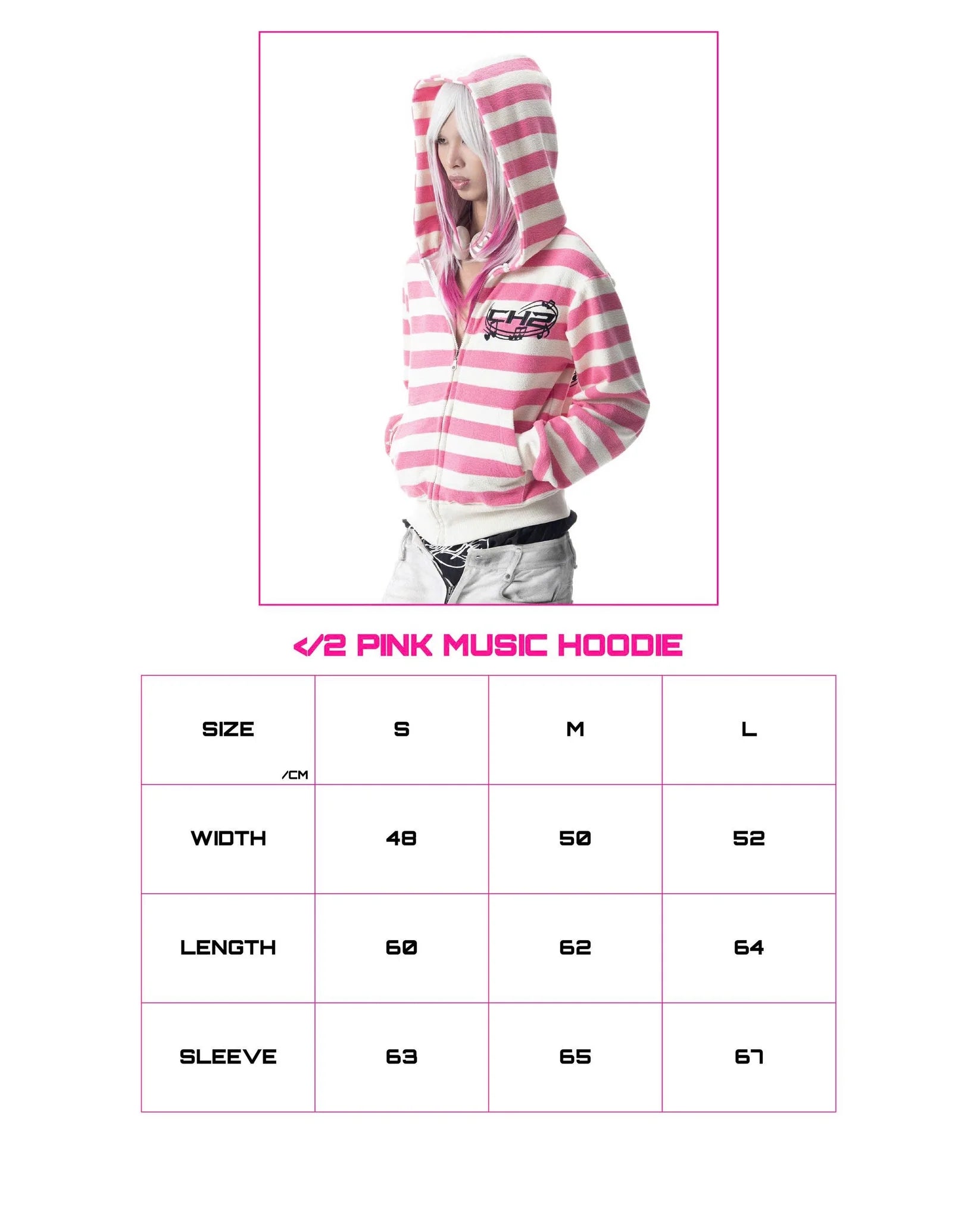 CH2 PINK Music Hoodie