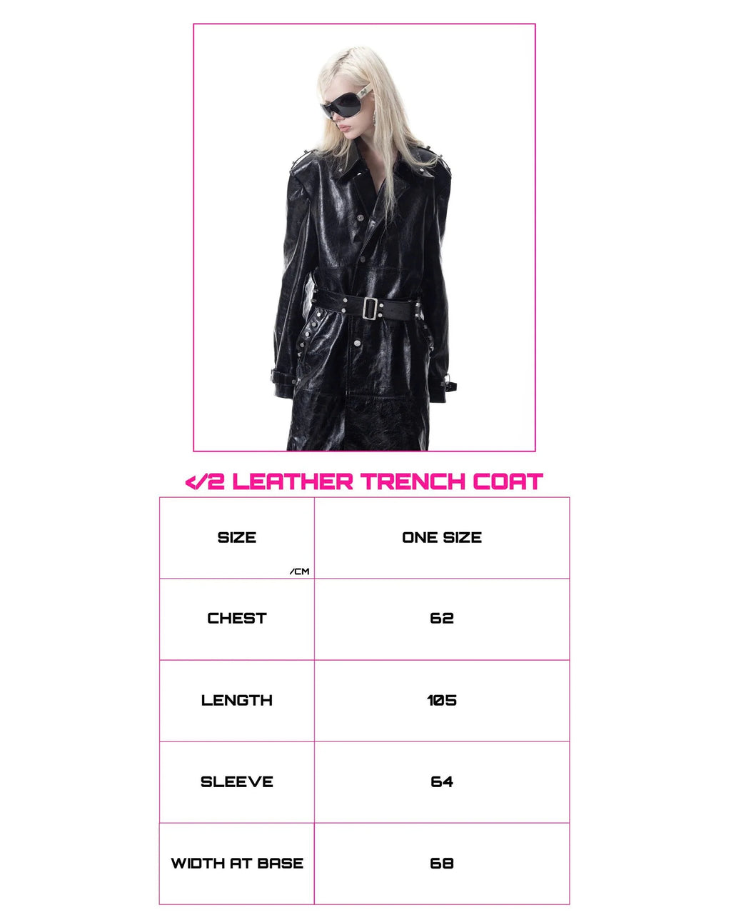 CH2 Leather Trench COAT