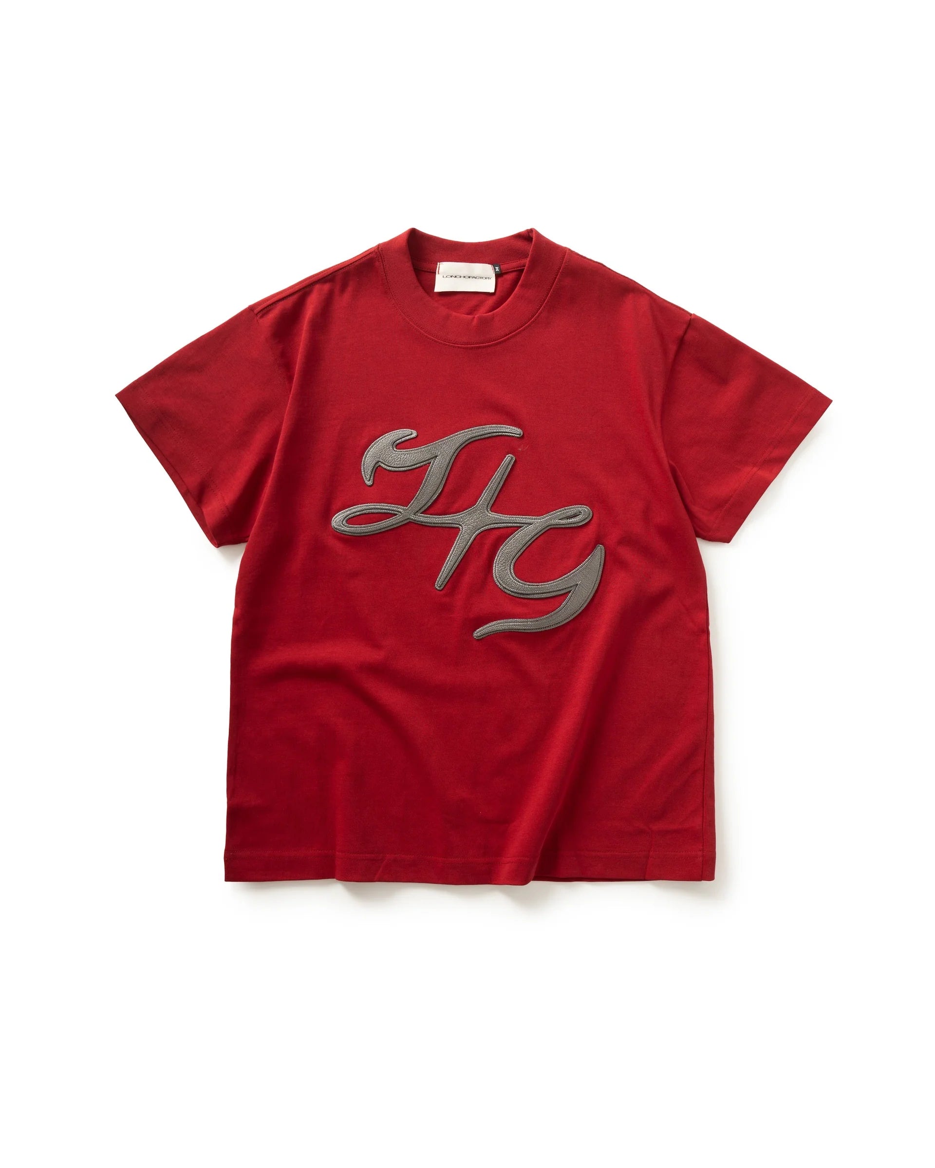Loncho Factory Leather Logo Tee [Maroon Red]