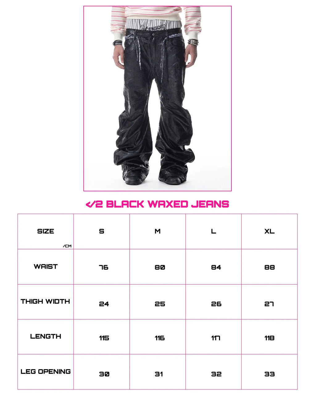 CH2 Black Waxed Jeans