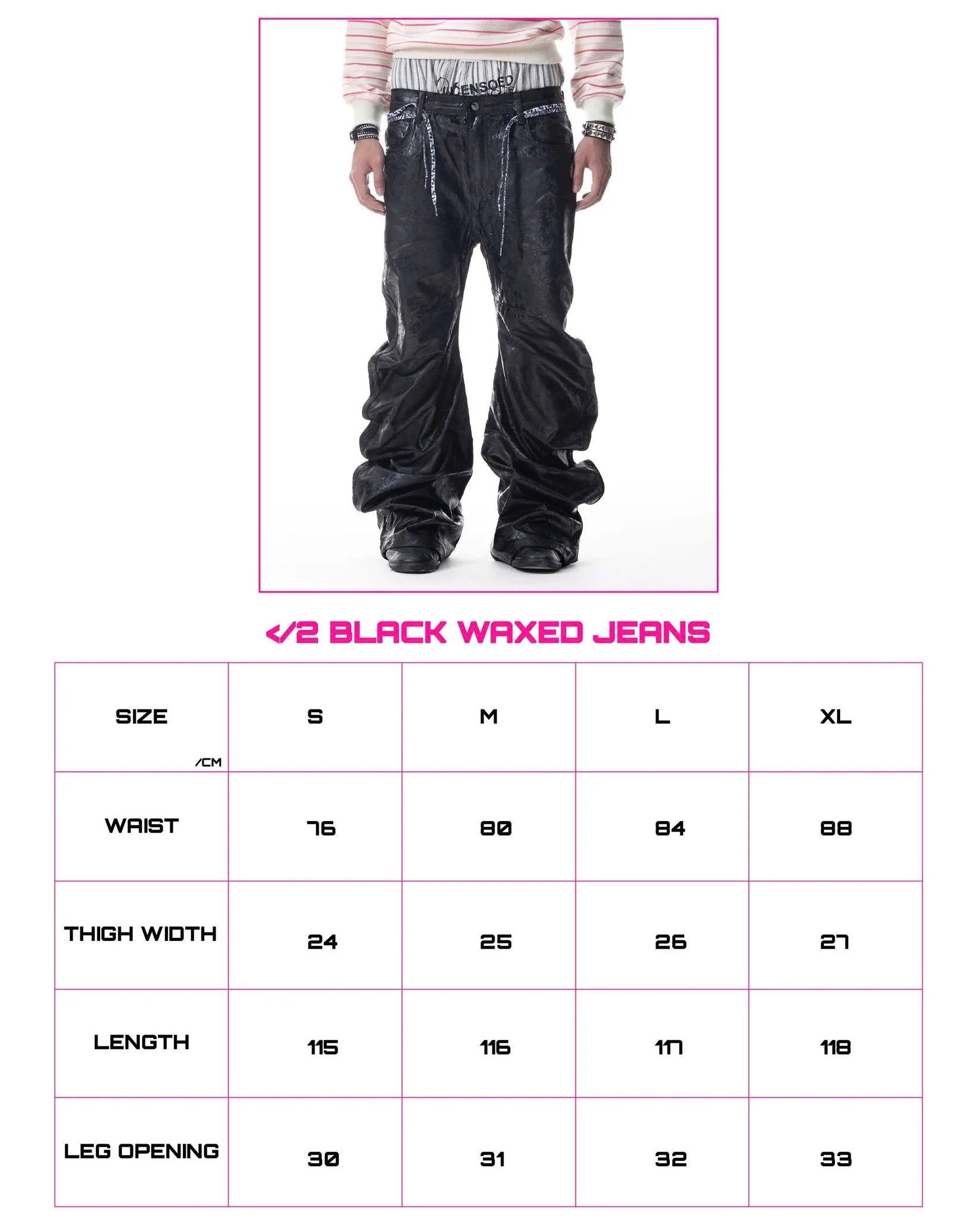 CH2 Black Waxed Jeans