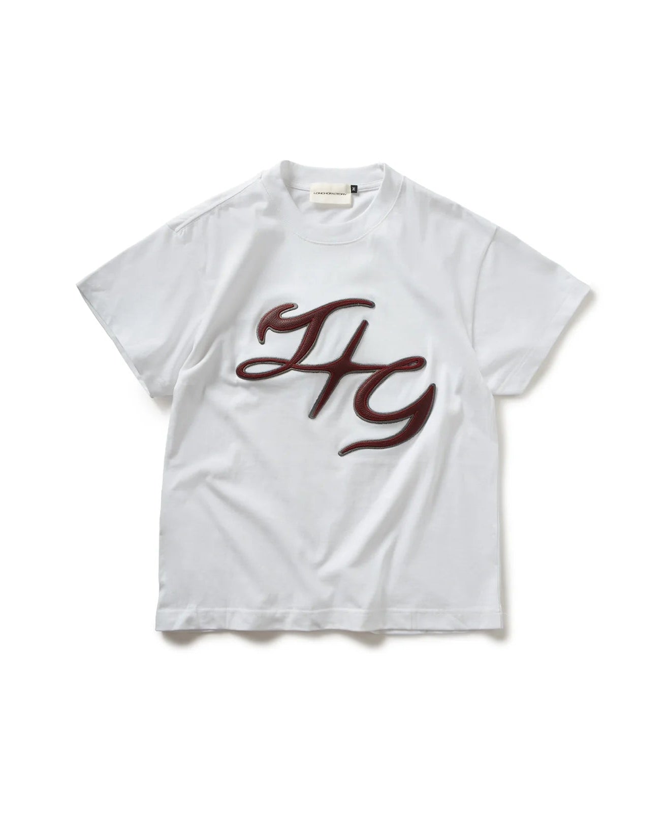 Loncho Factory Leather Logo Tee [White]