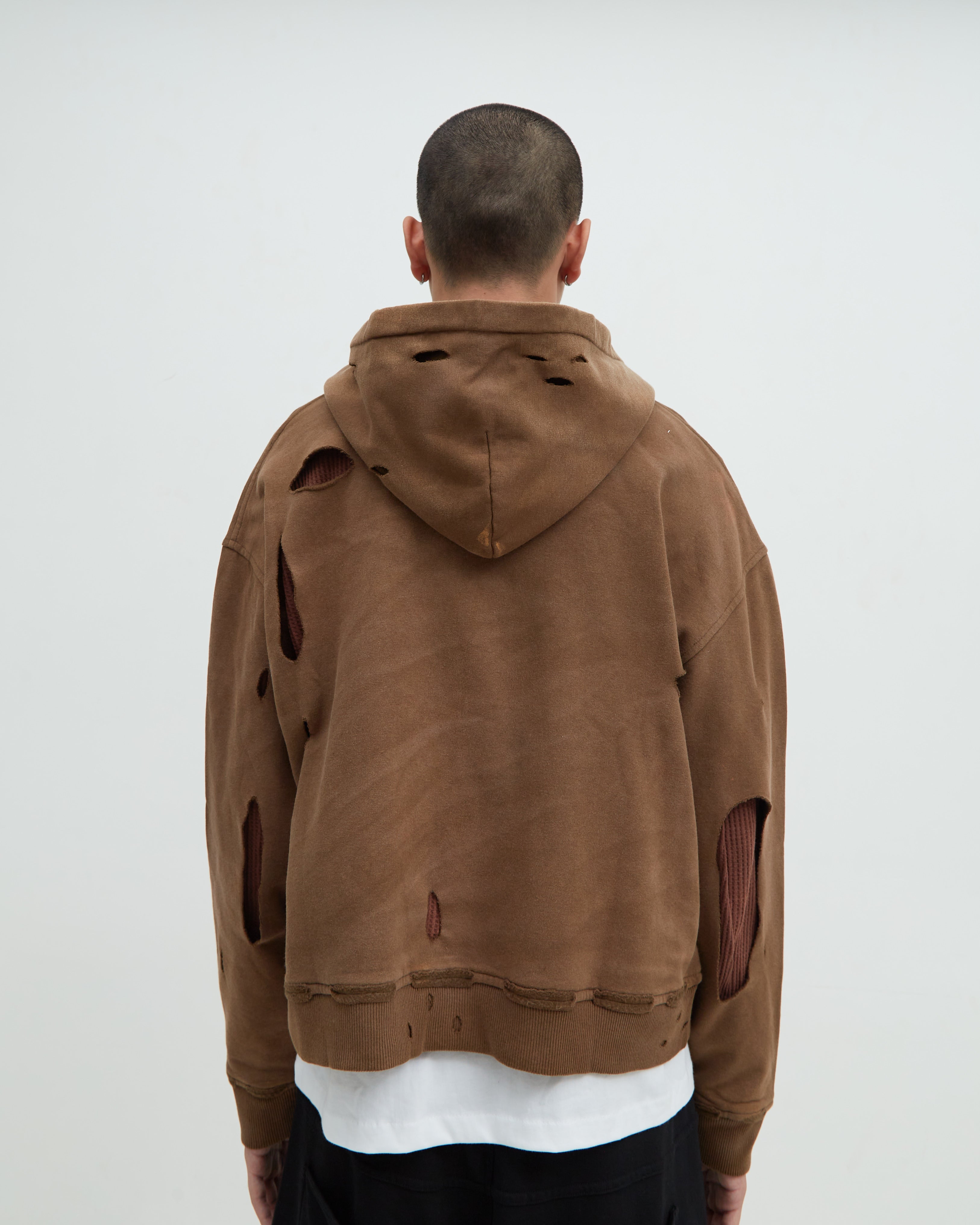 Hotel Distress Hoodie [Brown]
