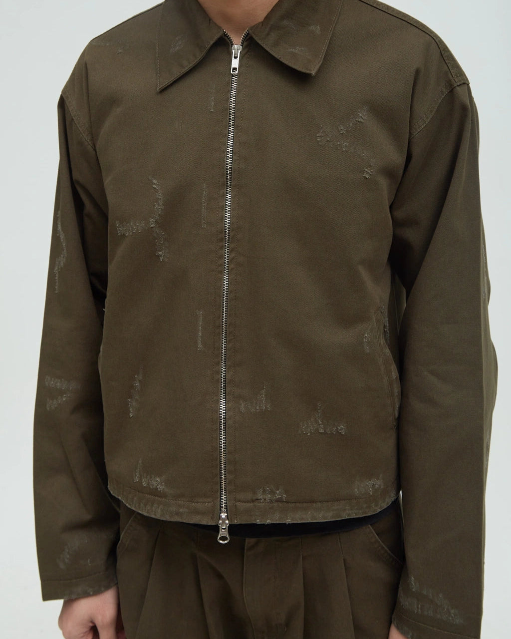 Hotel Zip Work Jacket [Distressed Army]