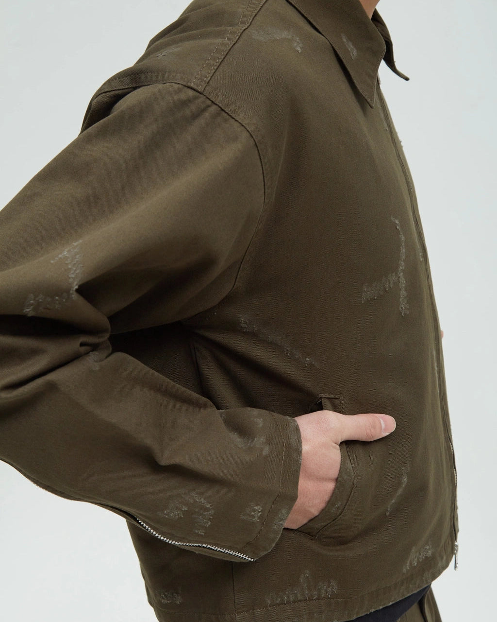 Hotel Zip Work Jacket [Distressed Army]