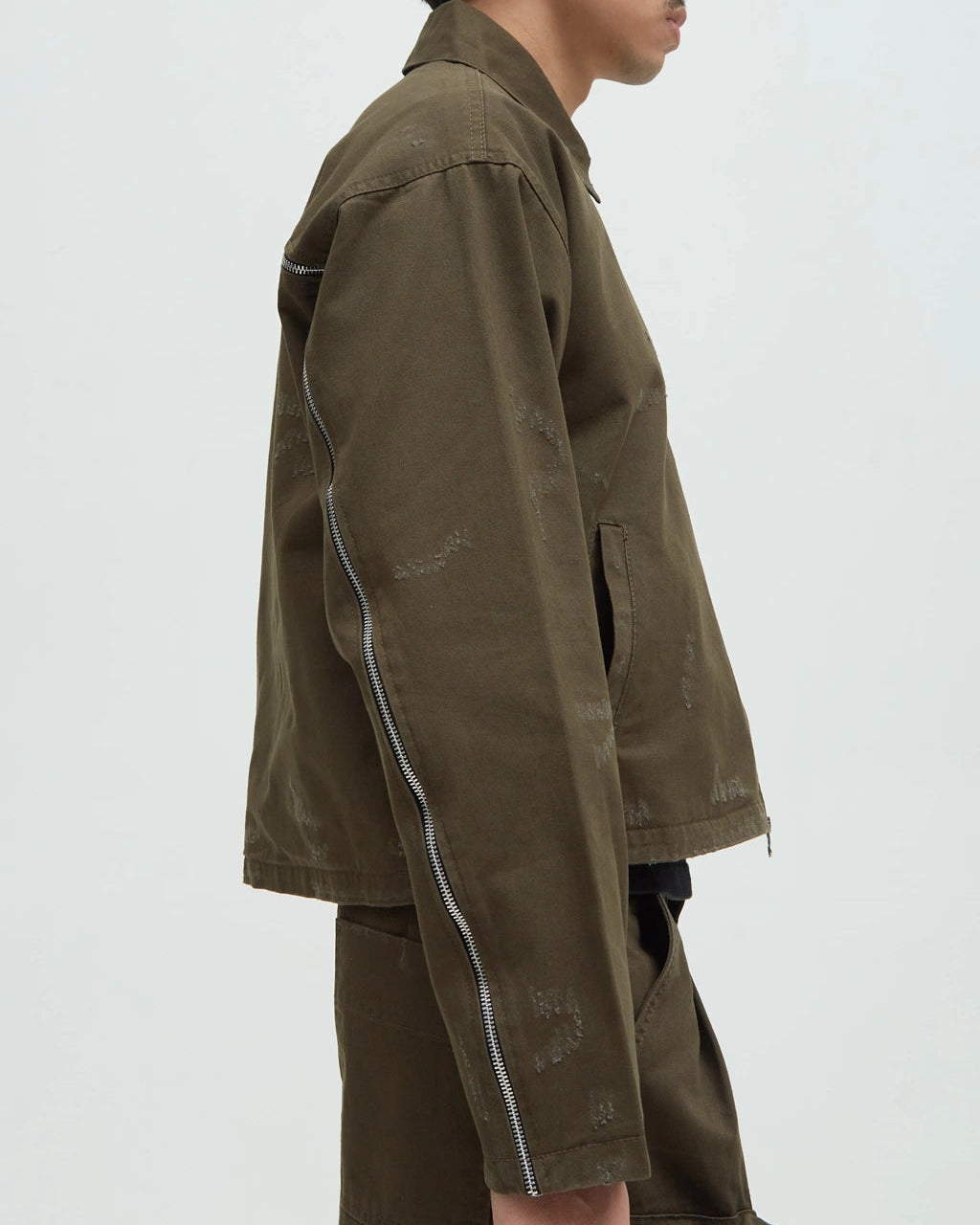 Hotel Zip Work Jacket [Distressed Army]