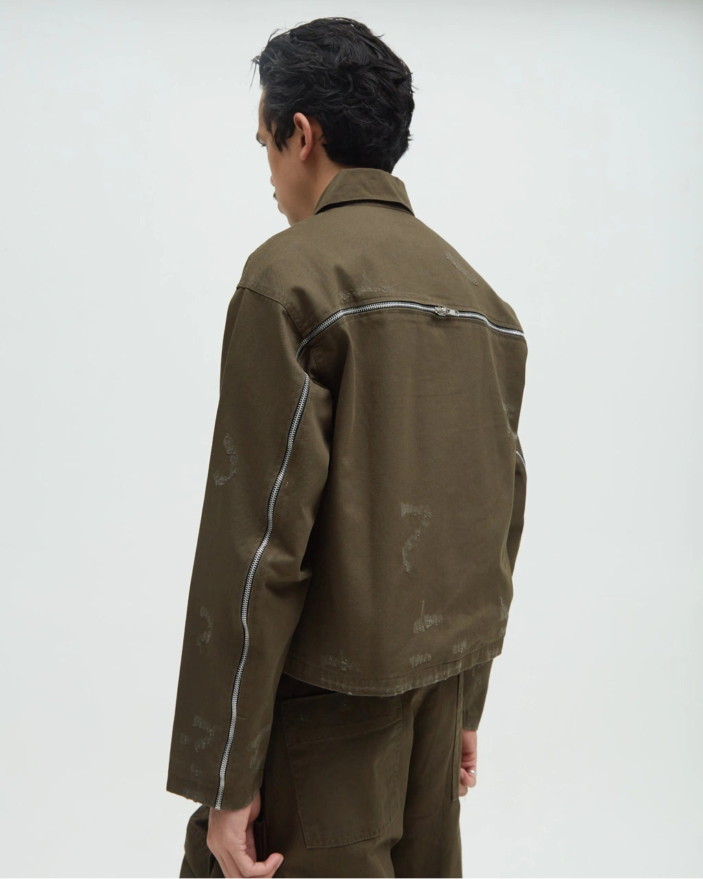 Hotel Zip Work Jacket [Distressed Army]
