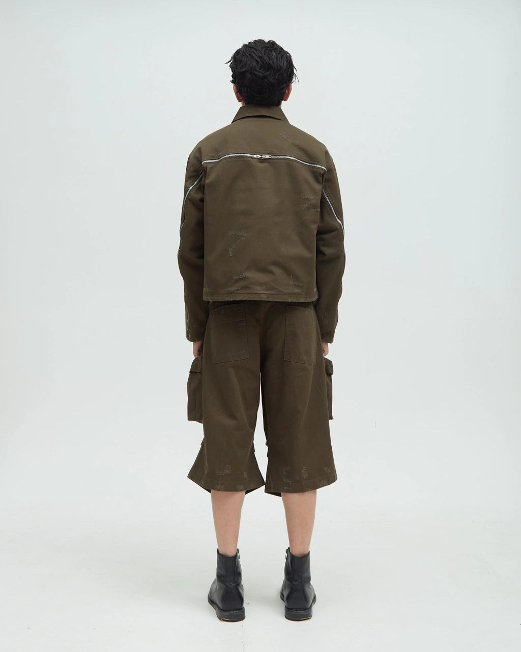 Hotel Zip Work Jacket [Distressed Army]