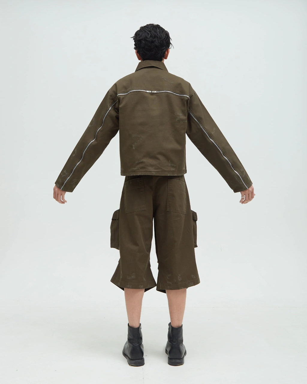 Hotel Zip Work Jacket [Distressed Army]