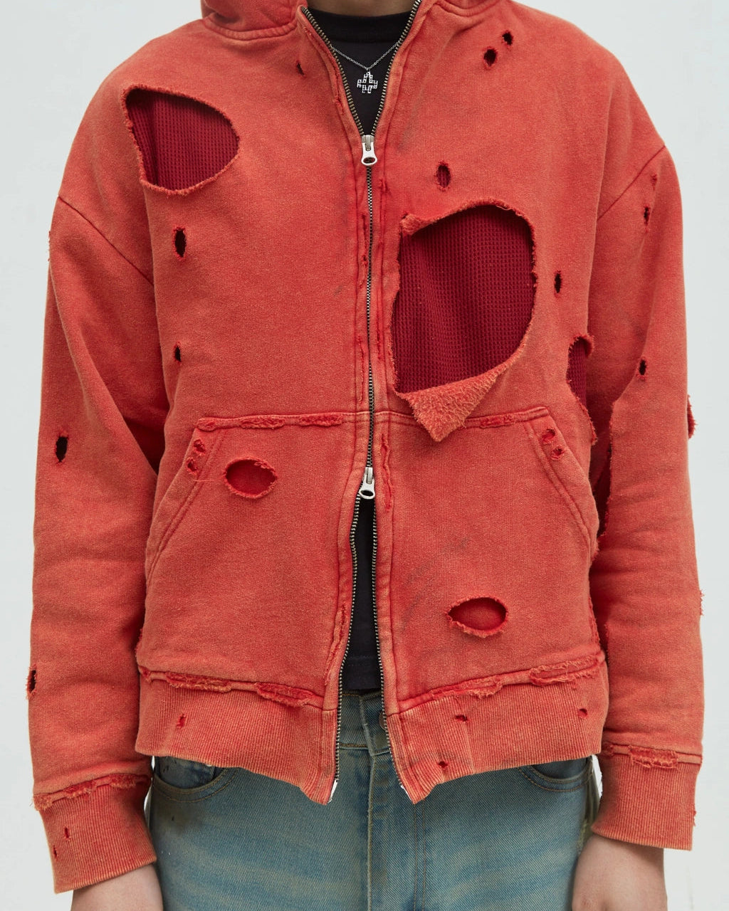 Hotel Distressed Hoodie [Red]