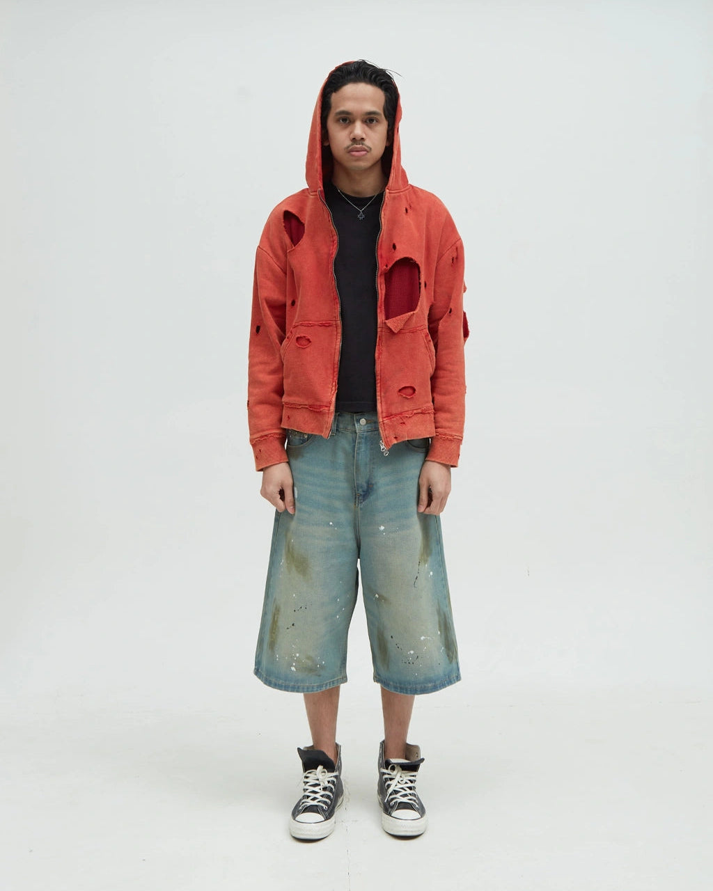 Hotel Distressed Hoodie [Red]