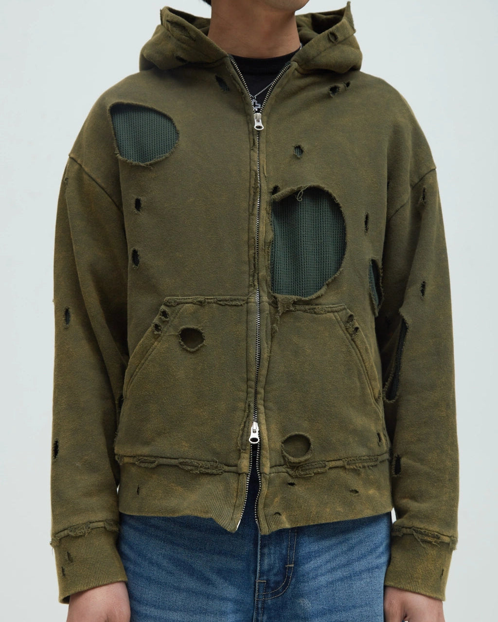 Hotel Distressed Hoodie [Green]