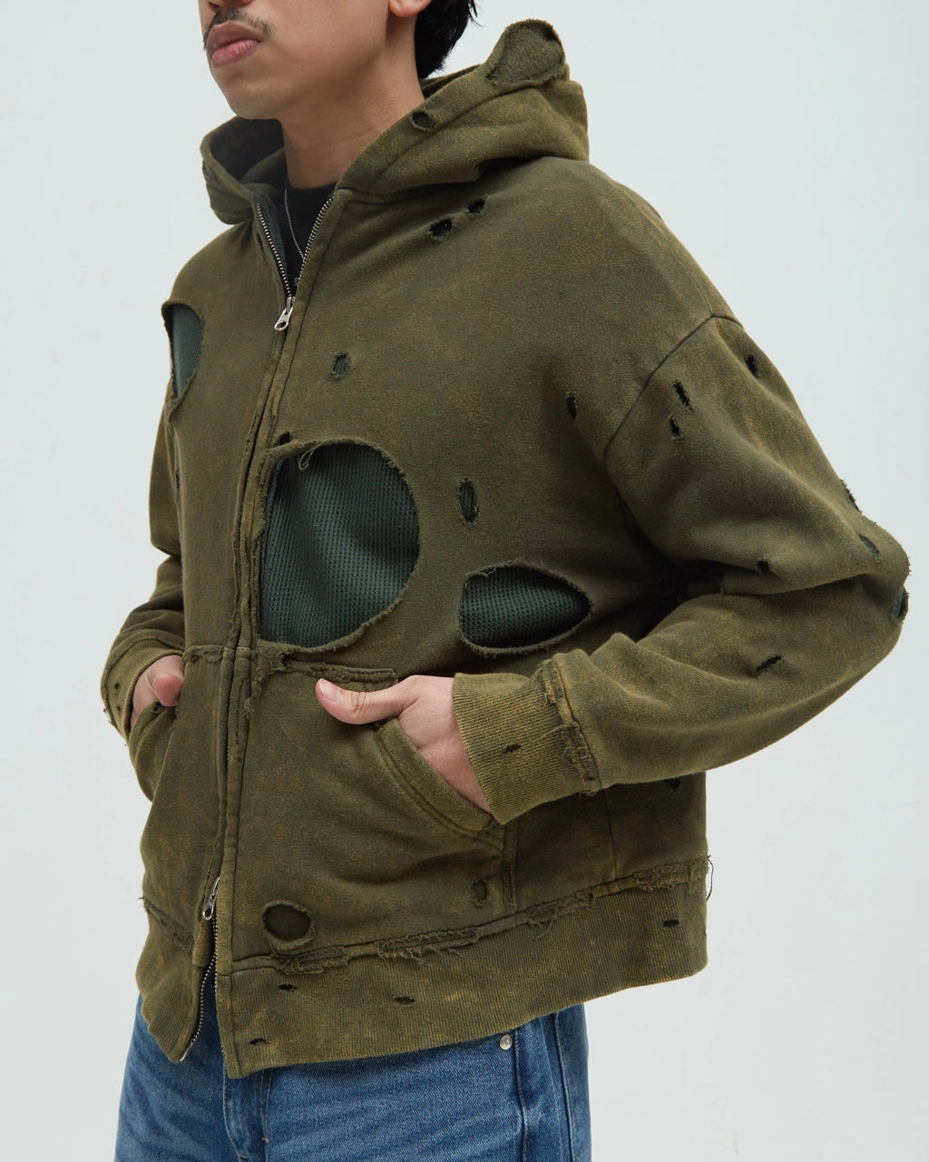 Hotel Distressed Hoodie [Green]