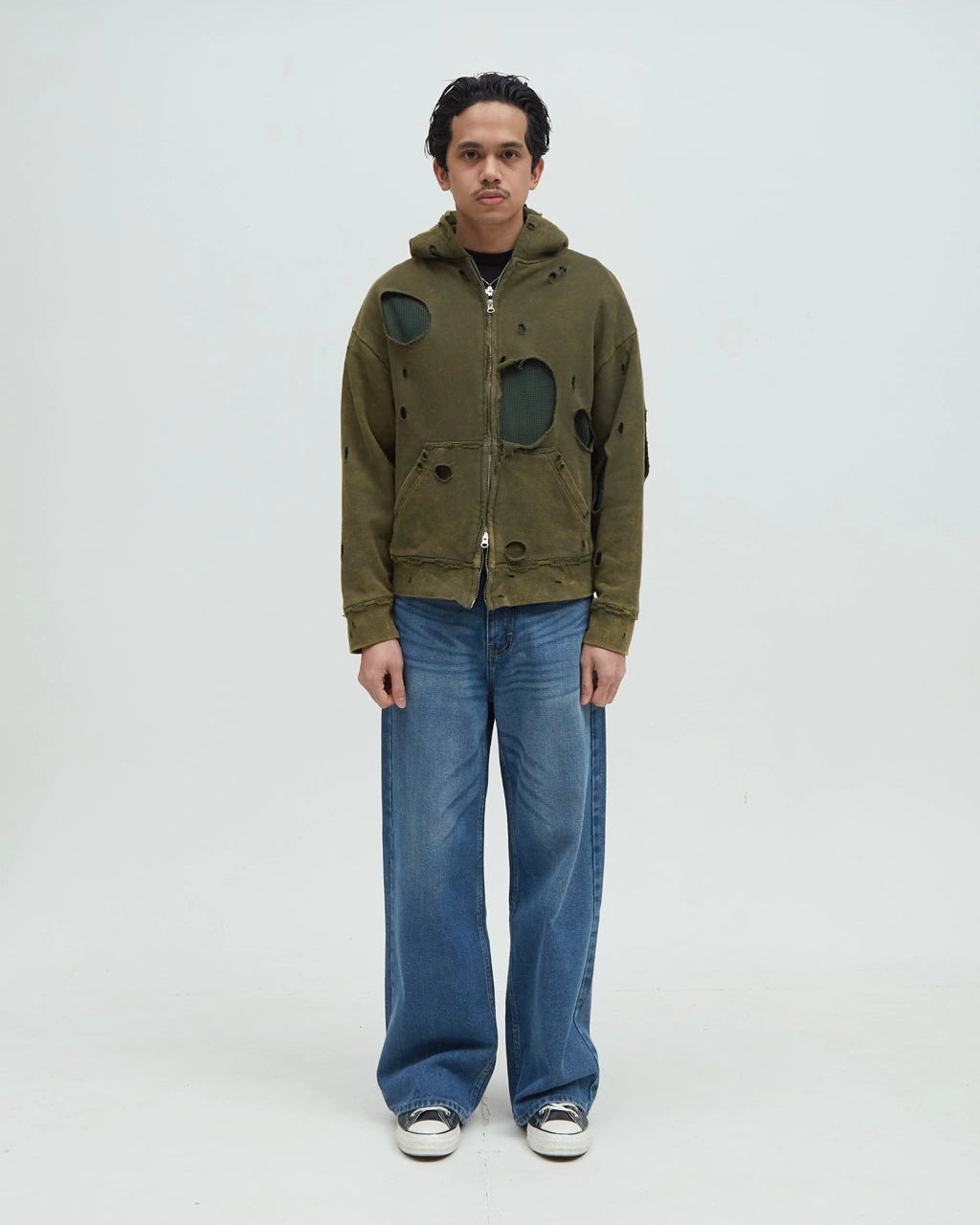 Hotel Distressed Hoodie [Green]