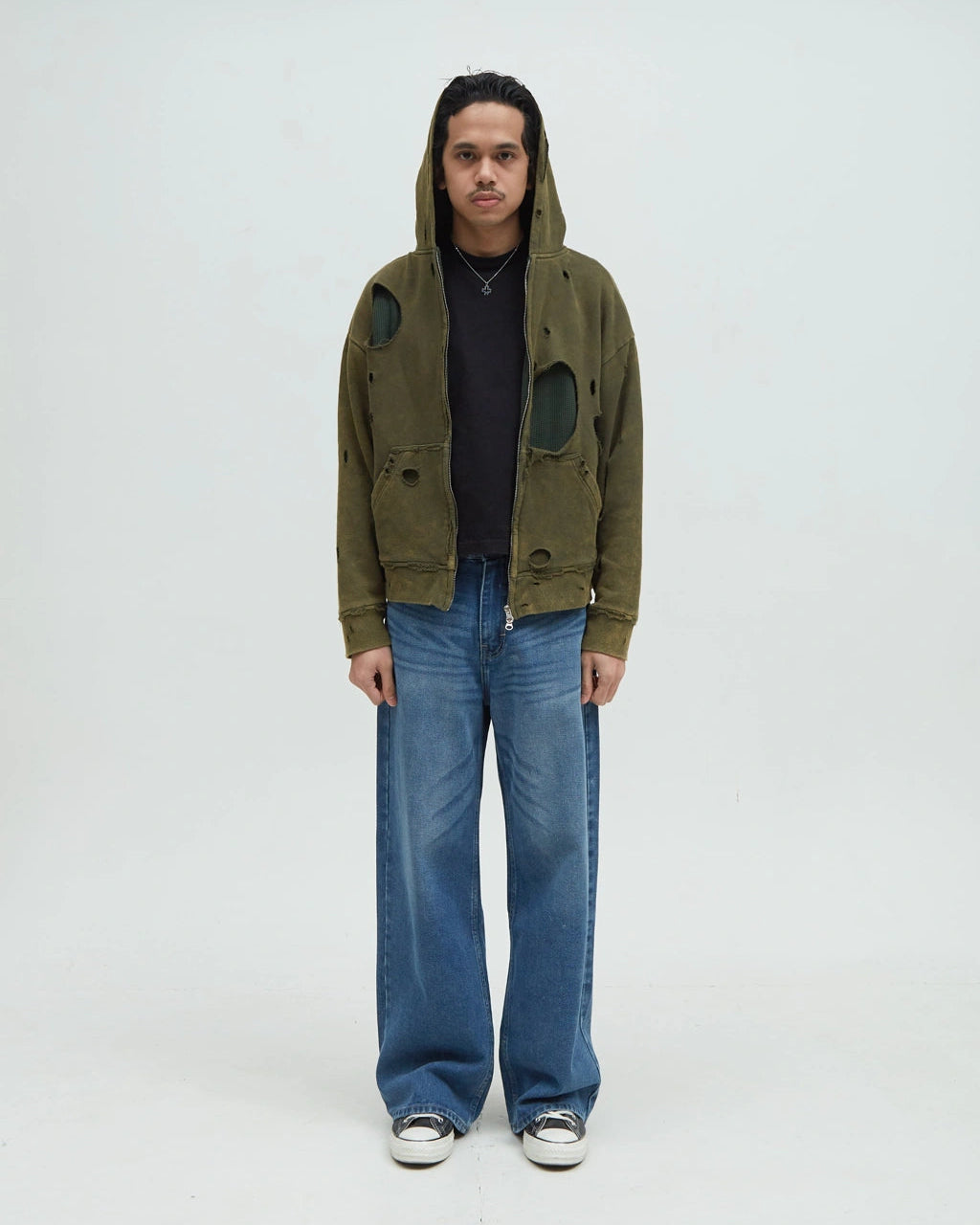 Hotel Distressed Hoodie [Green]