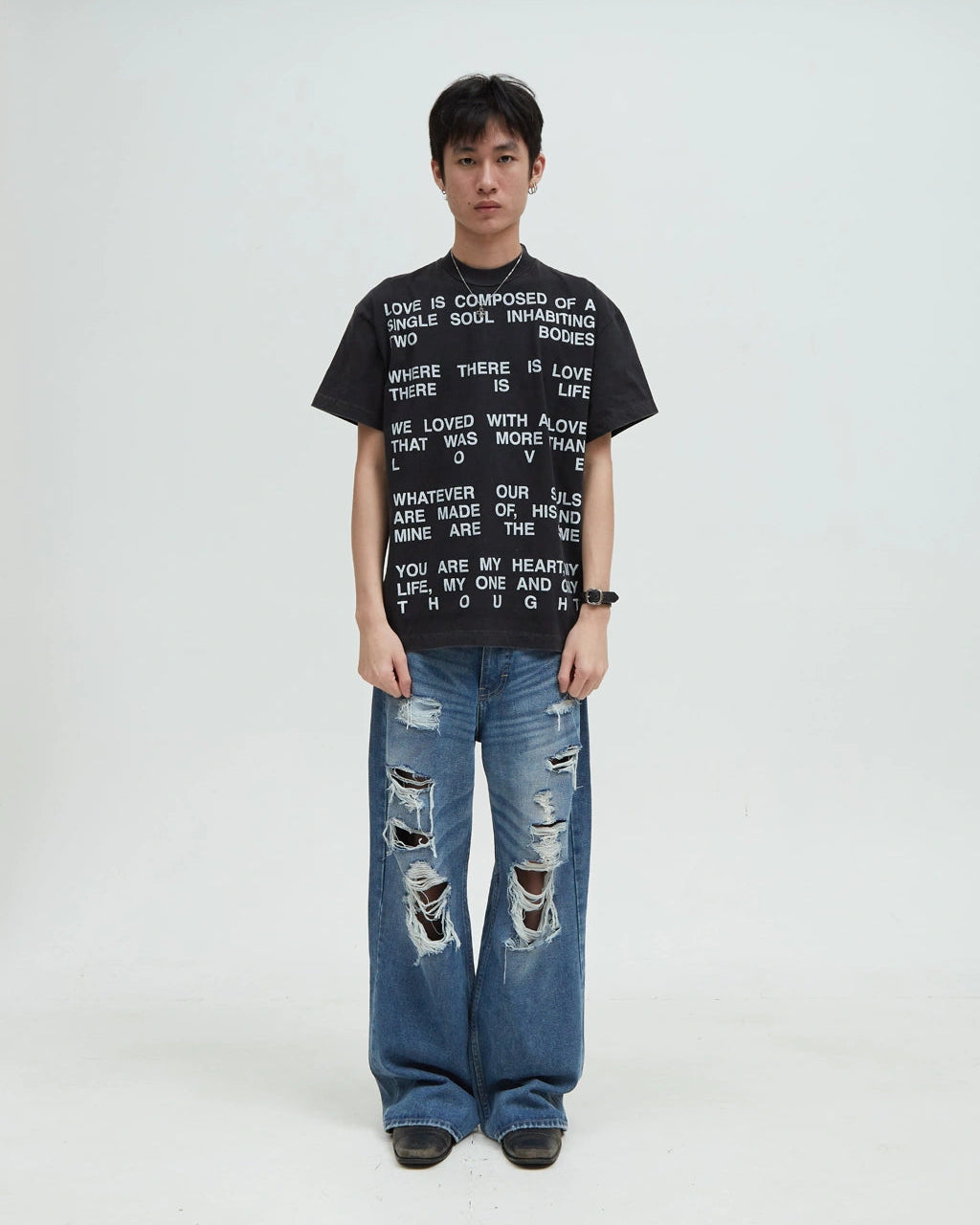 Hotel Message Tee [Black Washed]