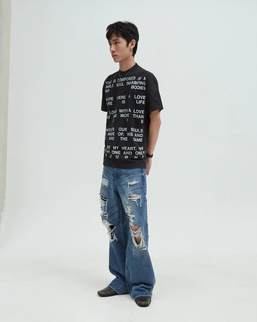 Hotel Message Tee [Black Washed]