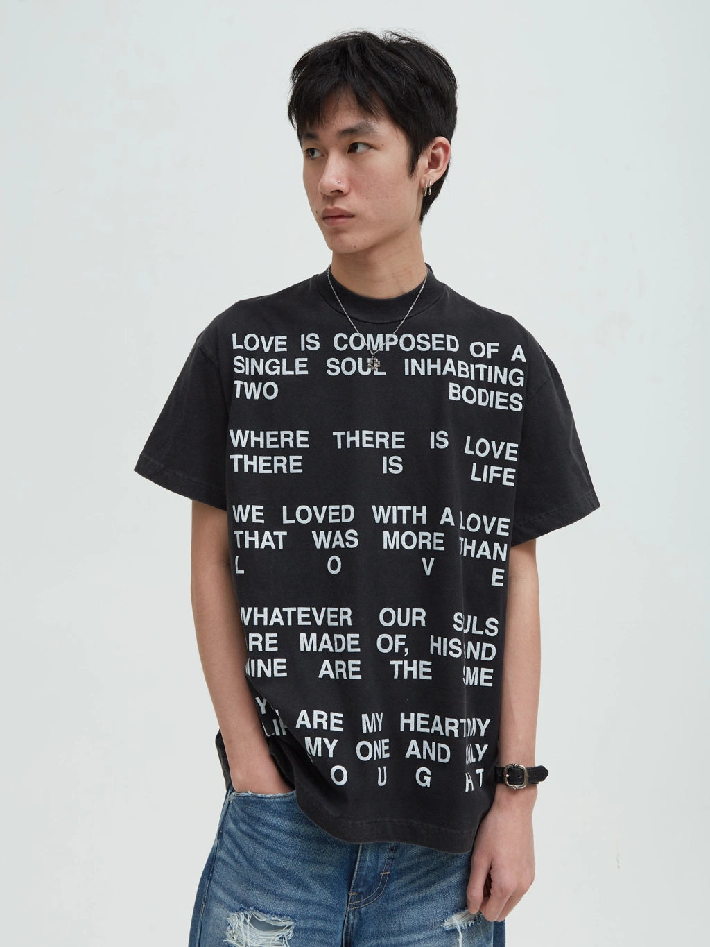 Hotel Message Tee [Black Washed]