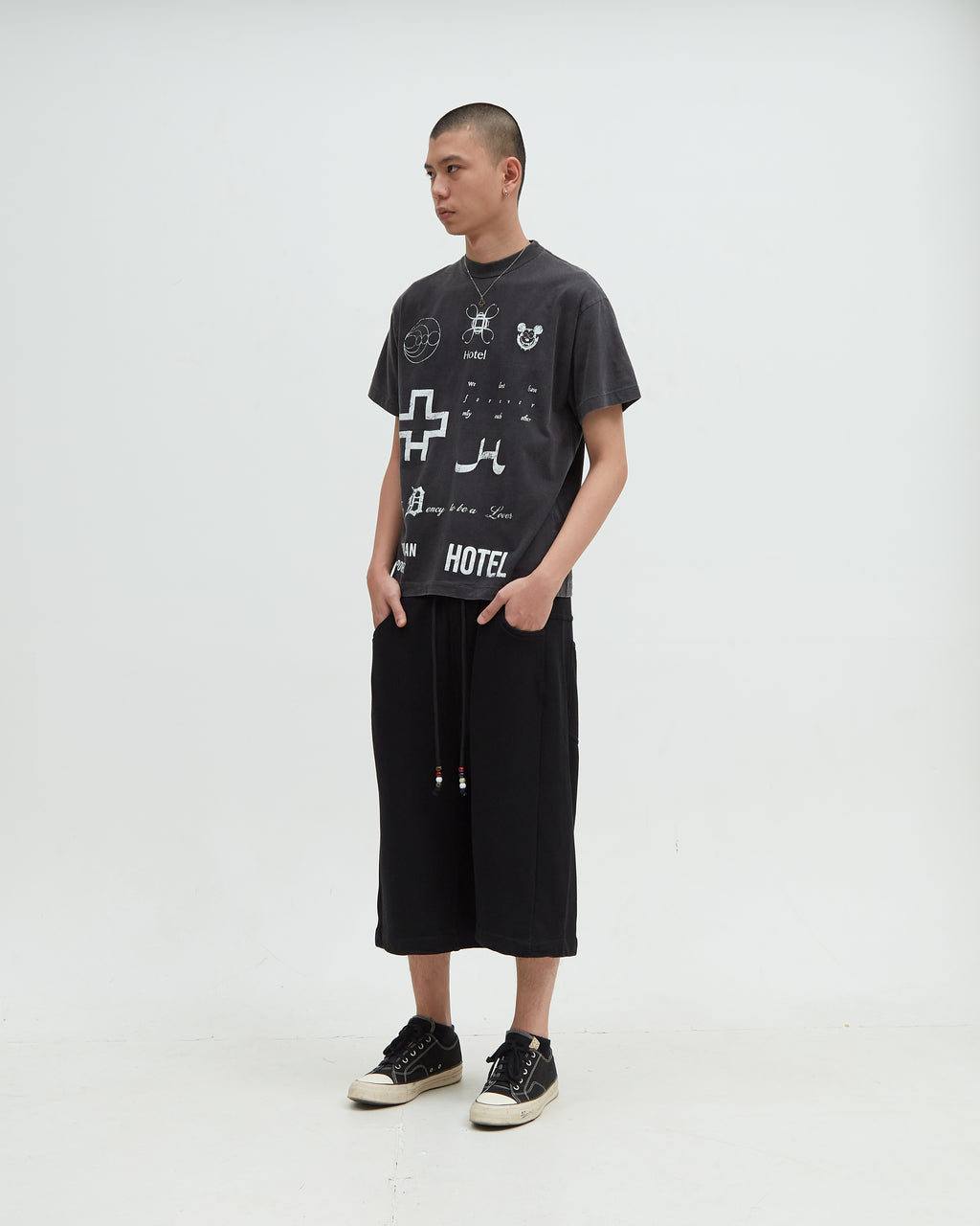 Hotel Logo Tee [Washed Black]