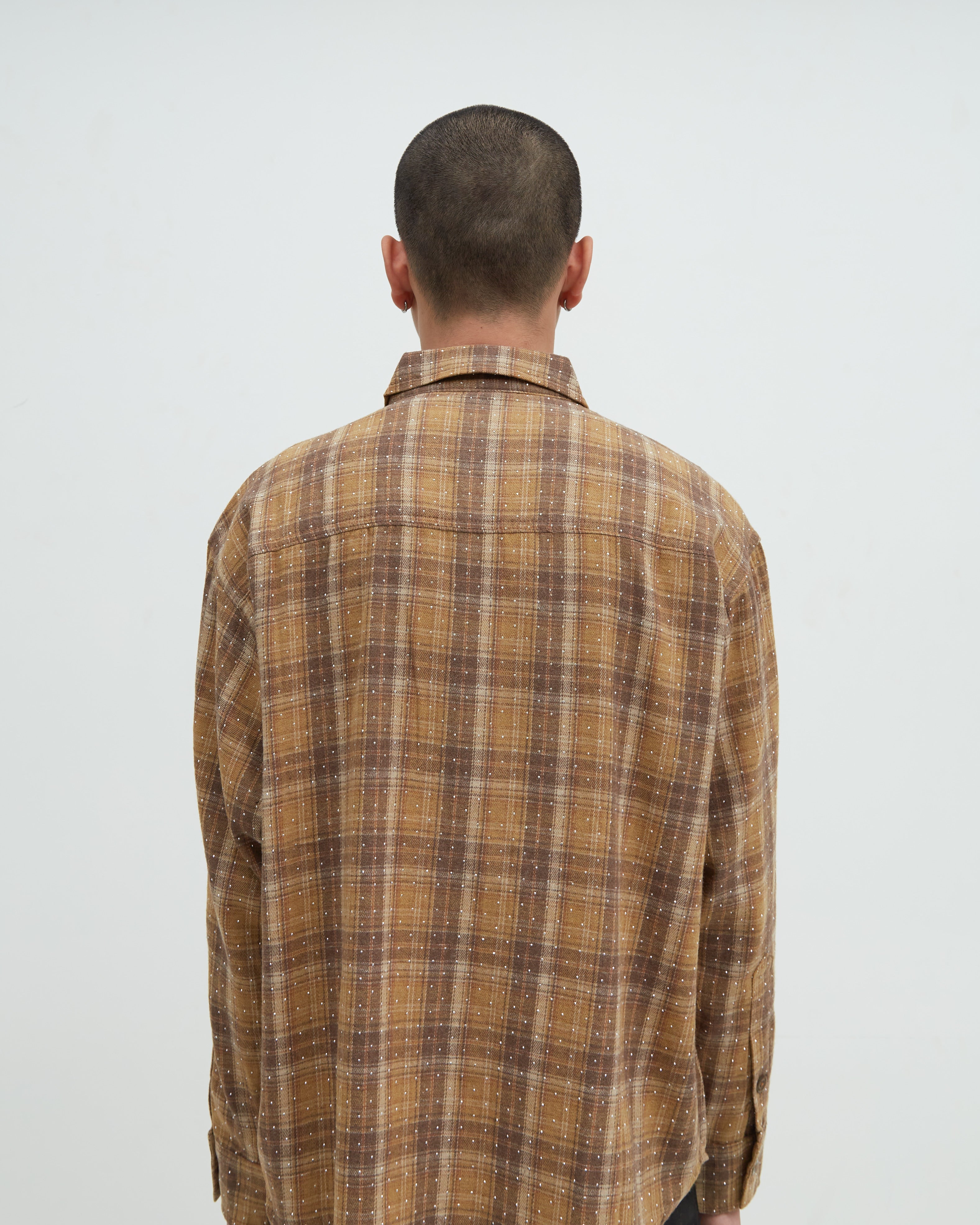 Hotel Flannel Rhinestone [Brown]