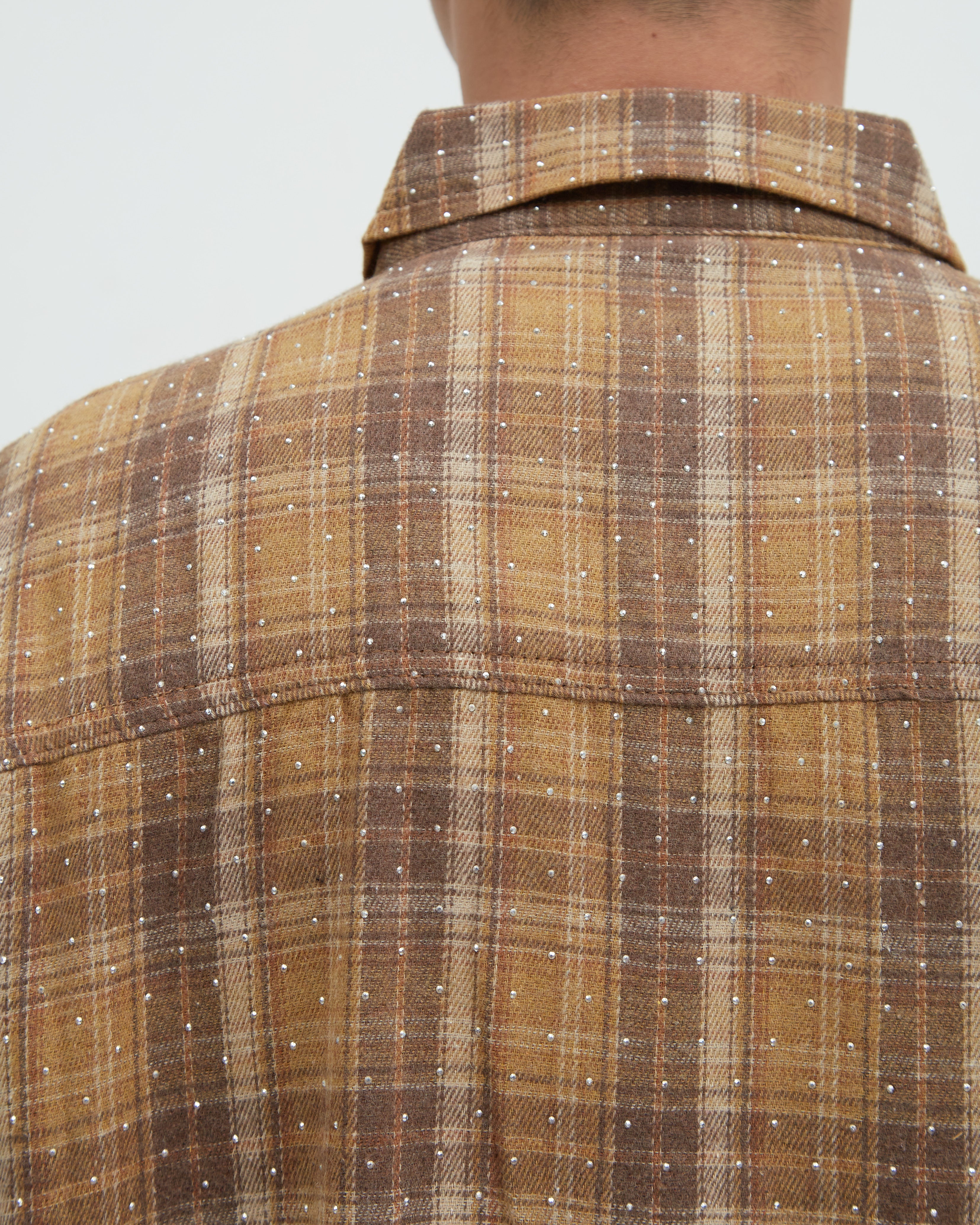 Hotel Flannel Rhinestone [Brown]